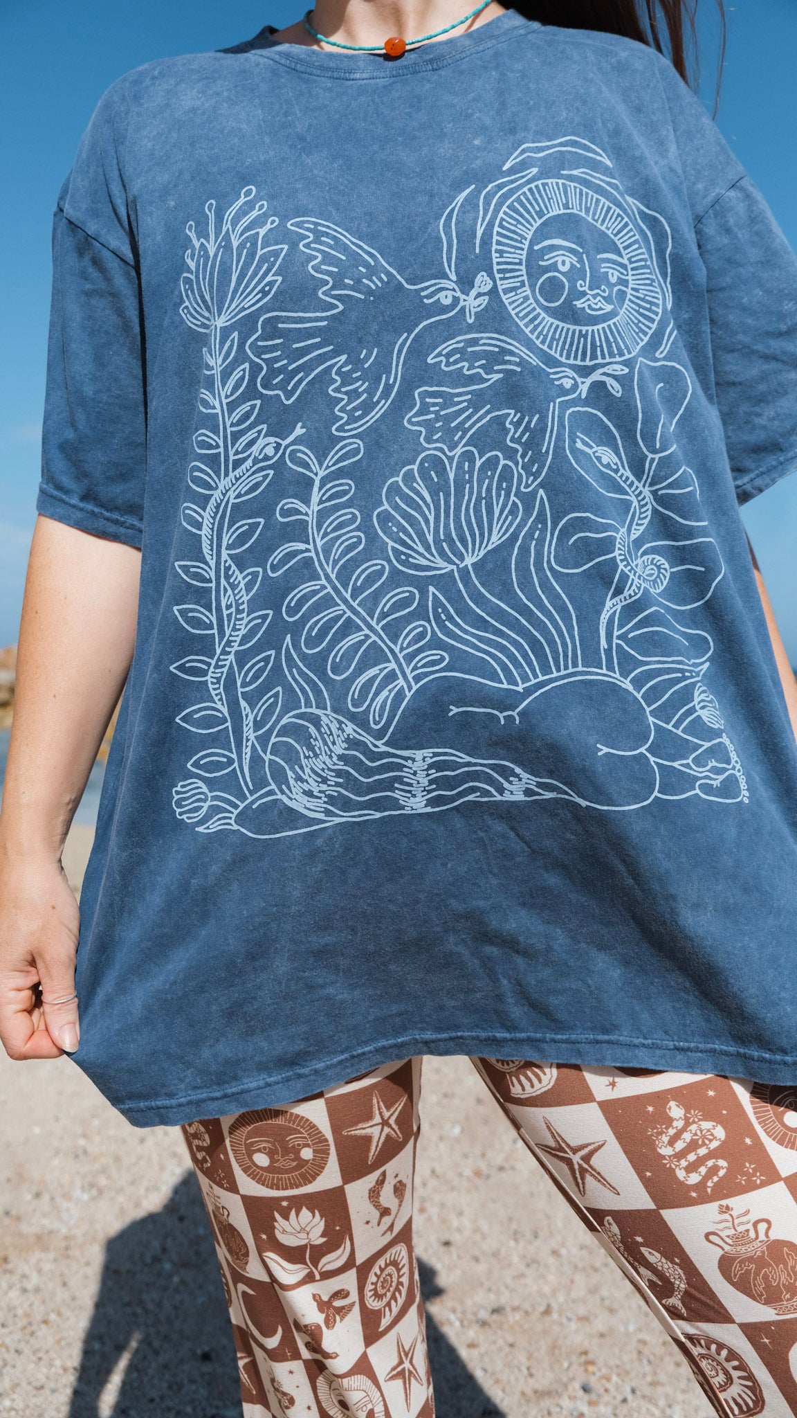 You're True Nature T-shirt - Indigo stonewash