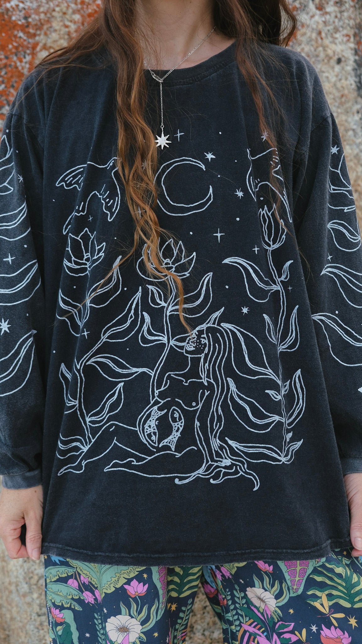 Guardians Long Sleeve T-shirt - Black Stonewash