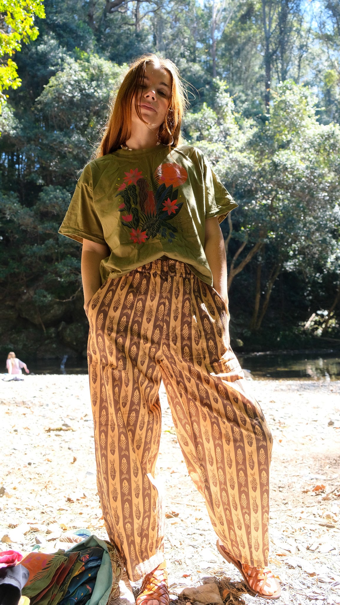 Barrel Leg Fish Pant - Caramel