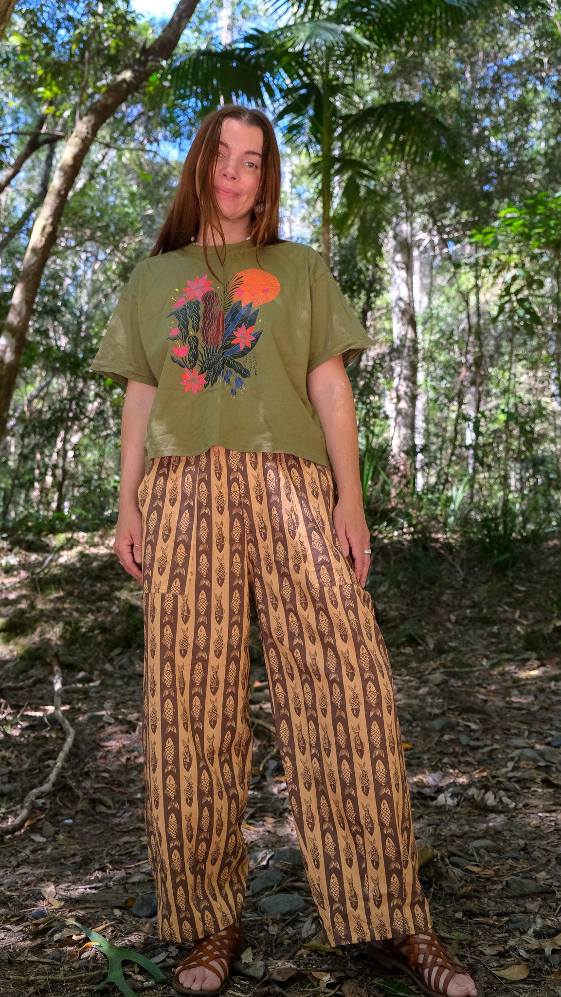 Barrel Leg Fish Pant - Caramel