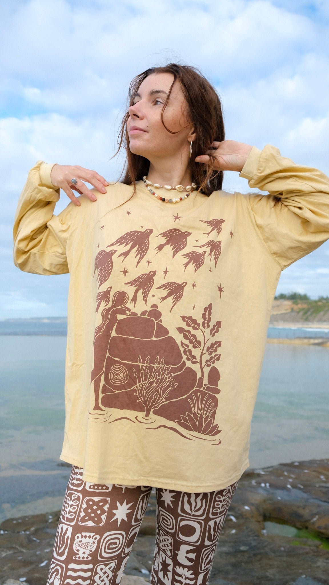 Pilbara Long Sleeve T-shirt - Caramel