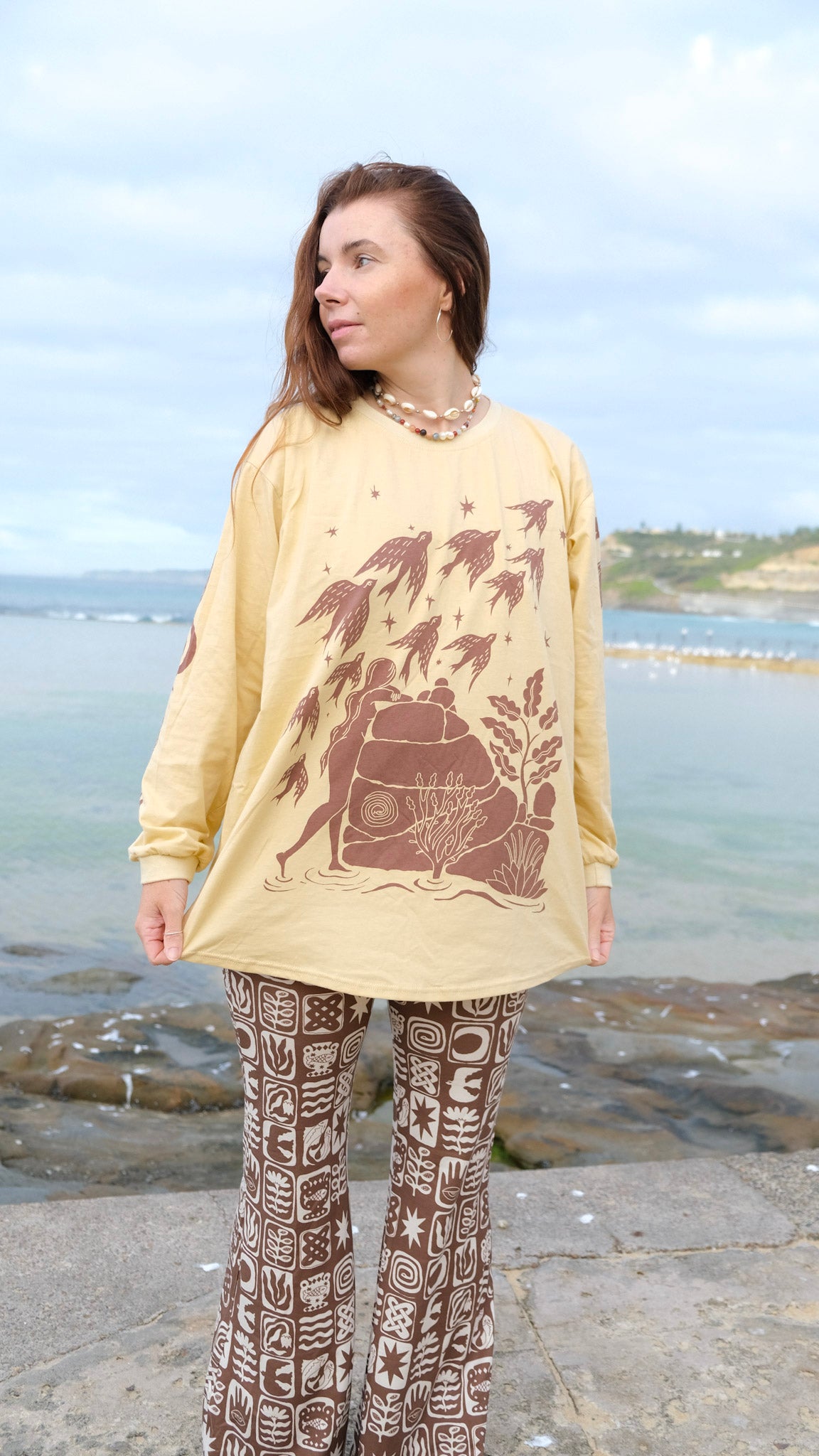 Pilbara Long Sleeve T-shirt - Caramel