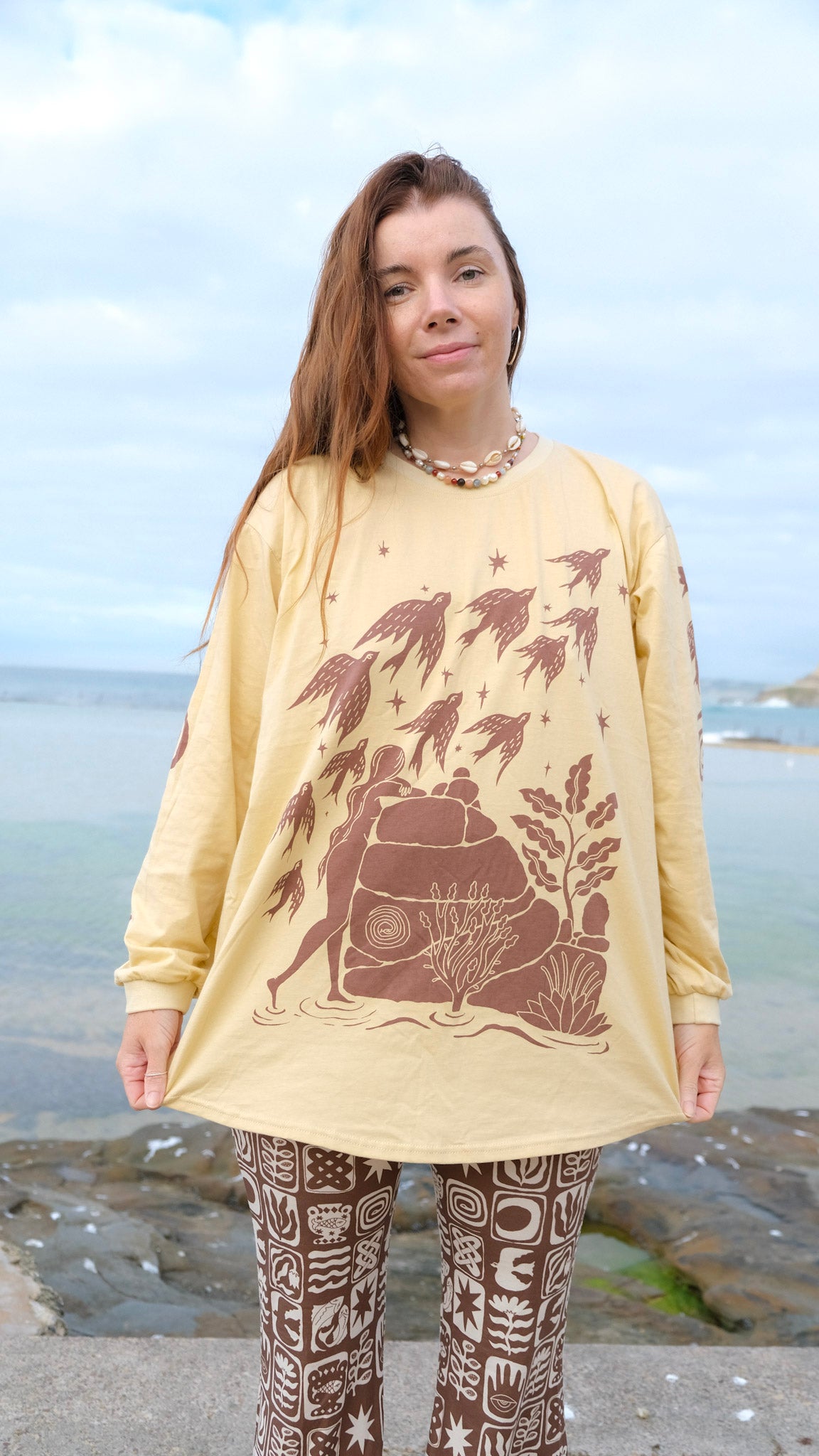 Pilbara Long Sleeve T-shirt - Caramel
