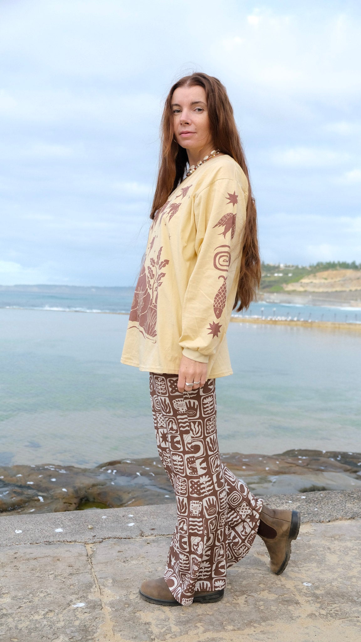 Pilbara Long Sleeve T-shirt - Caramel