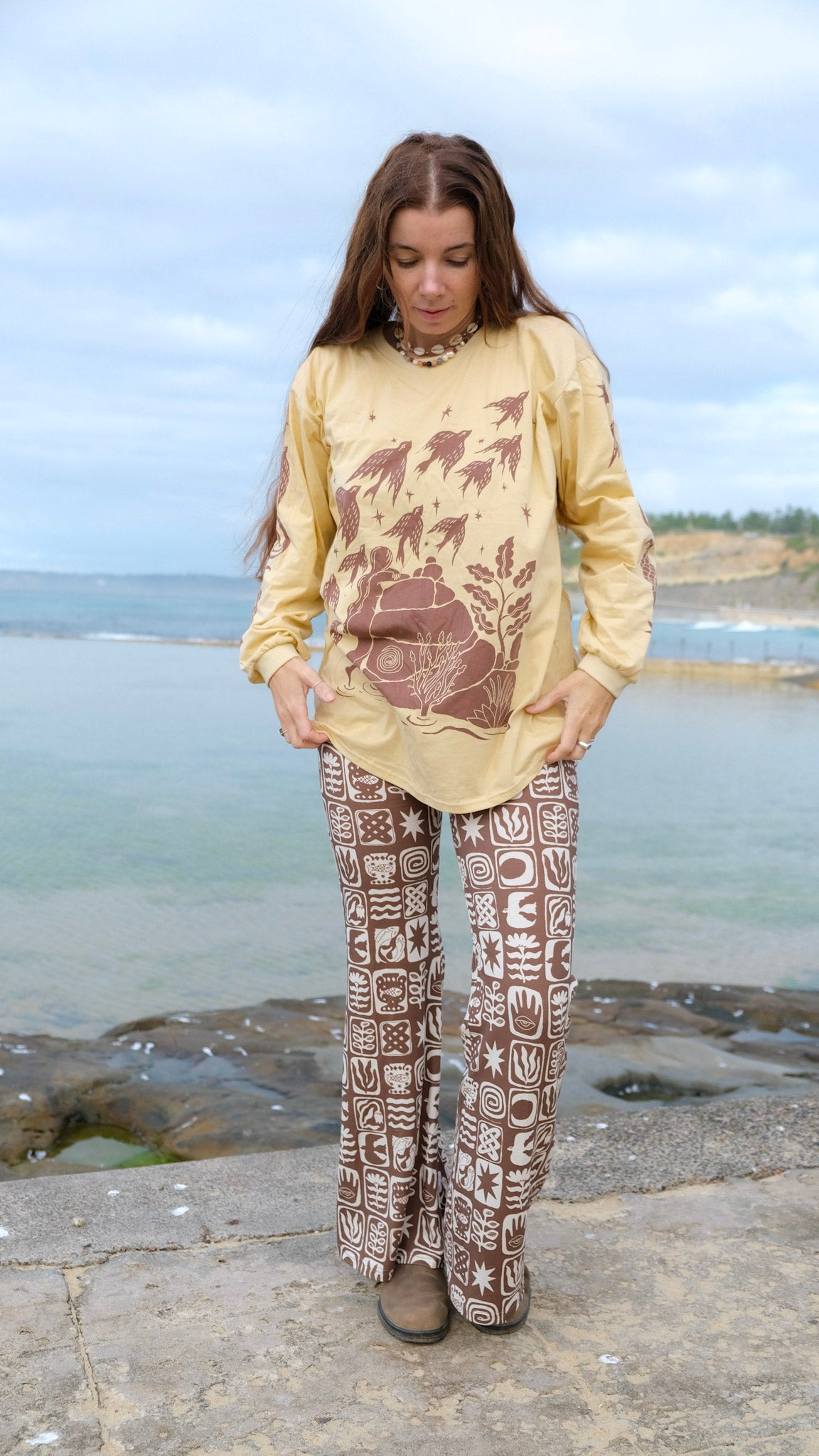 Pilbara Long Sleeve T-shirt - Caramel