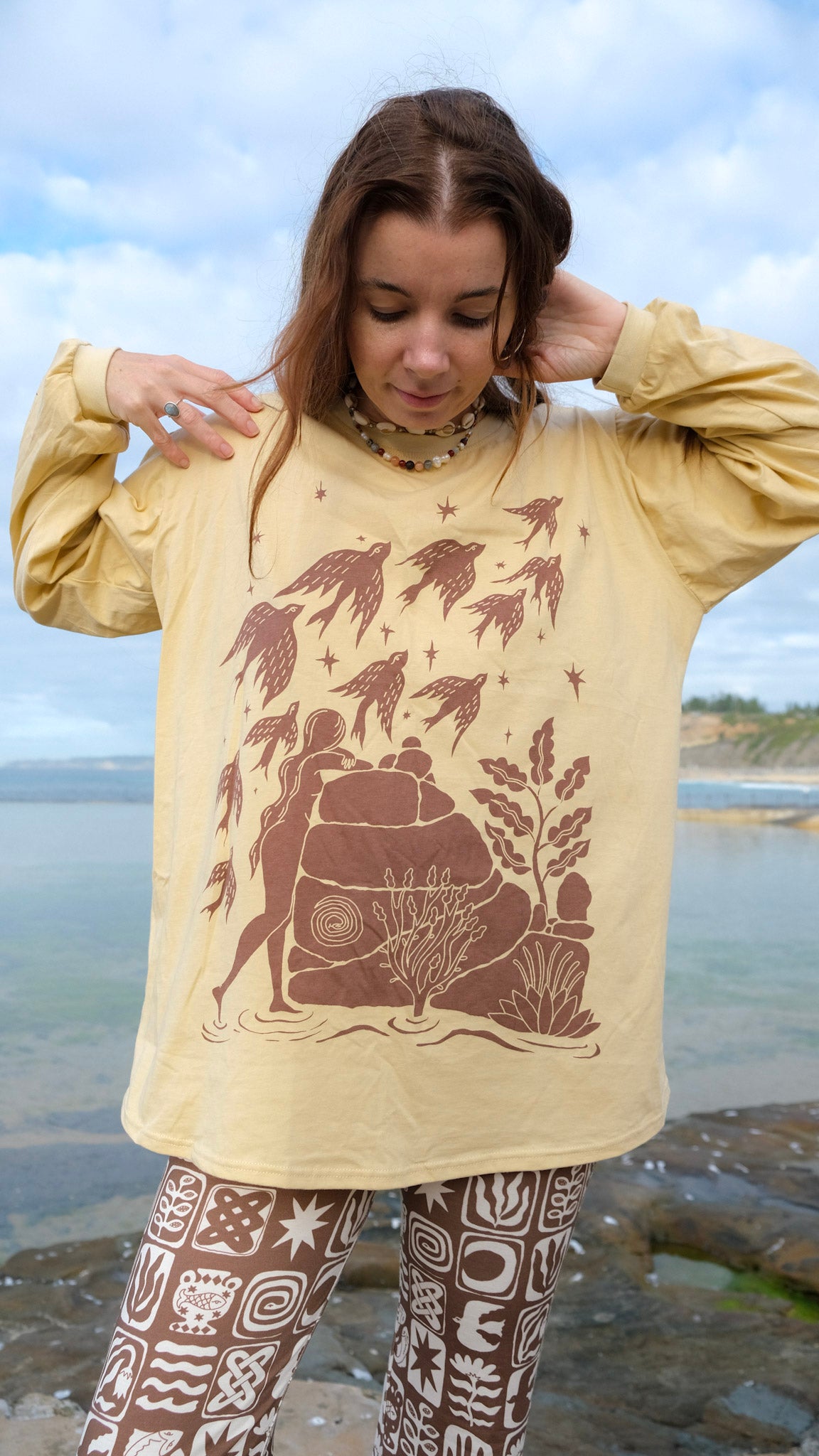 Pilbara Long Sleeve T-shirt - Caramel