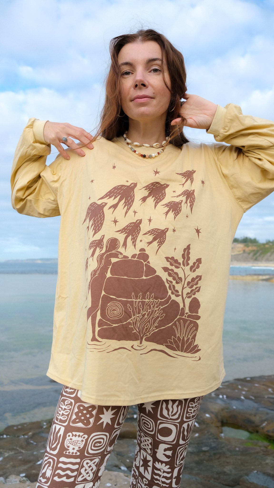 Pilbara Long Sleeve T-shirt - Caramel