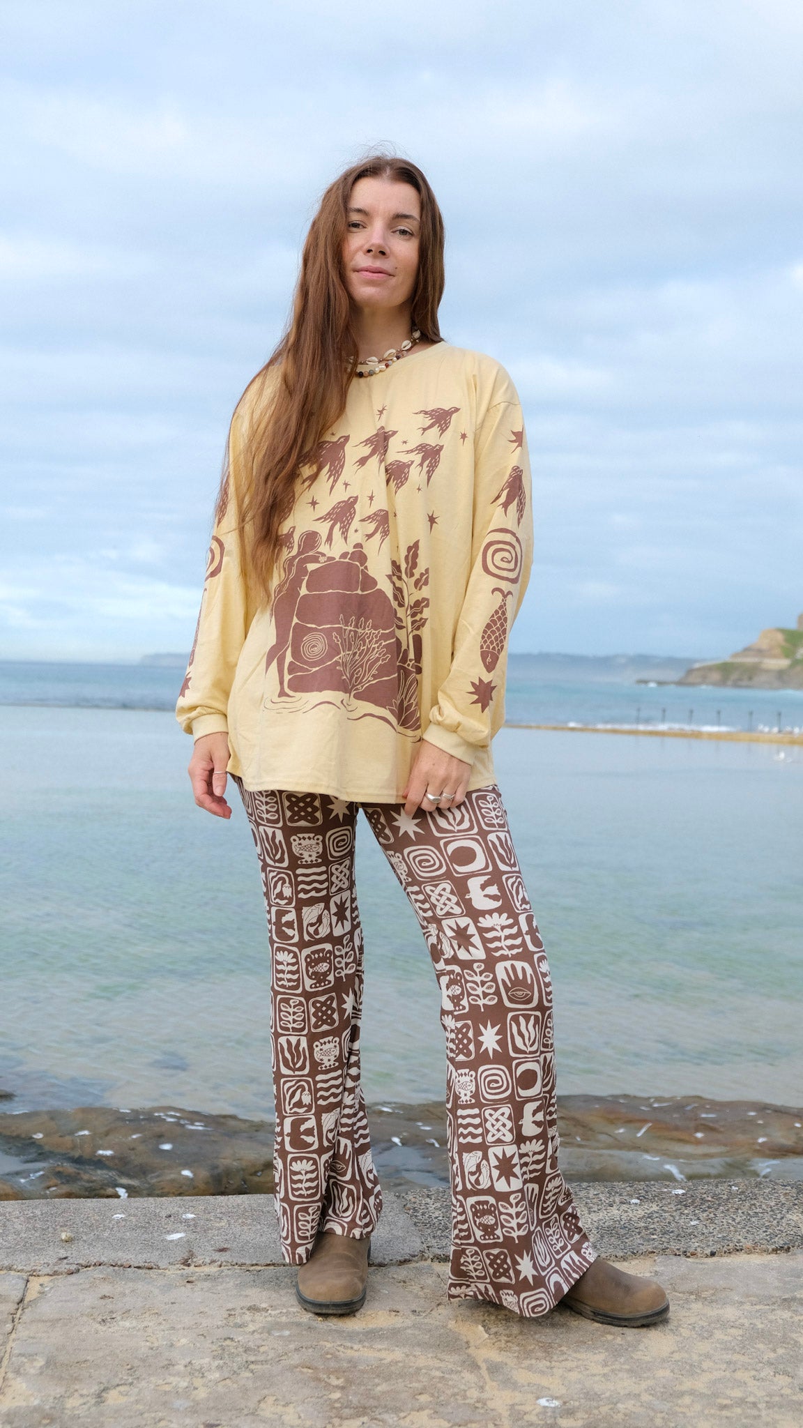 Pilbara Long Sleeve T-shirt - Caramel