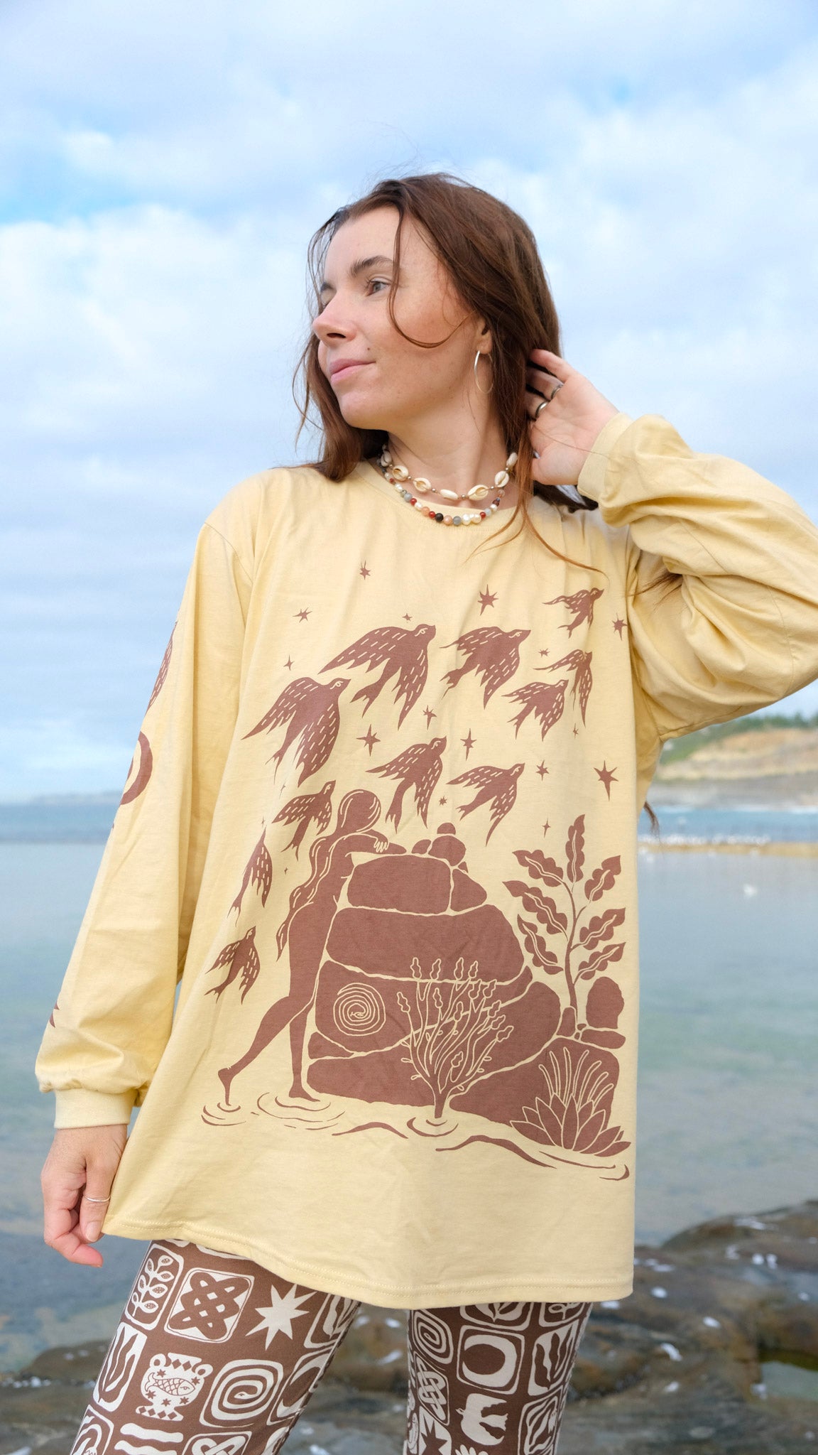 Pilbara Long Sleeve T-shirt - Caramel