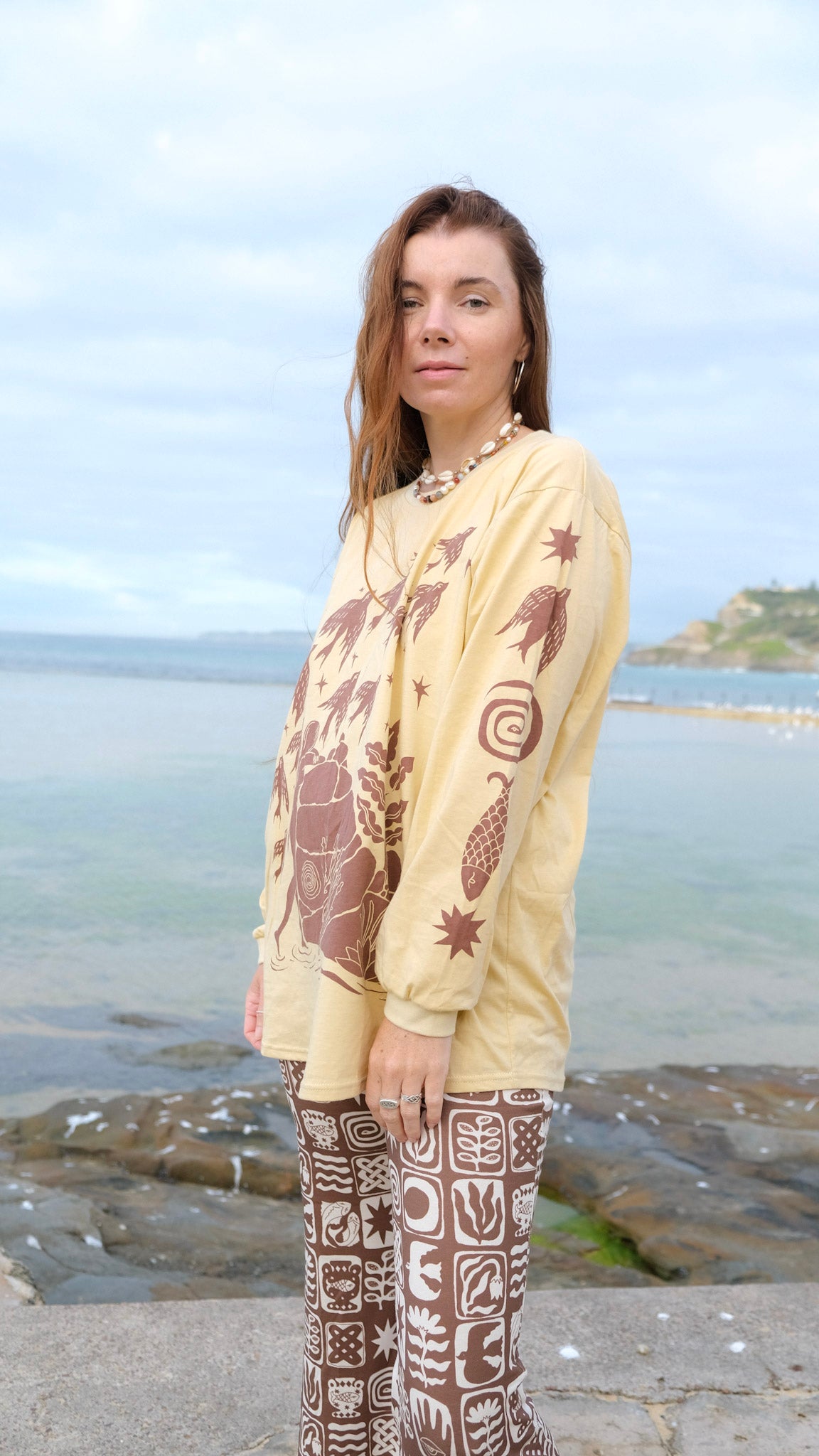 Pilbara Long Sleeve T-shirt - Caramel