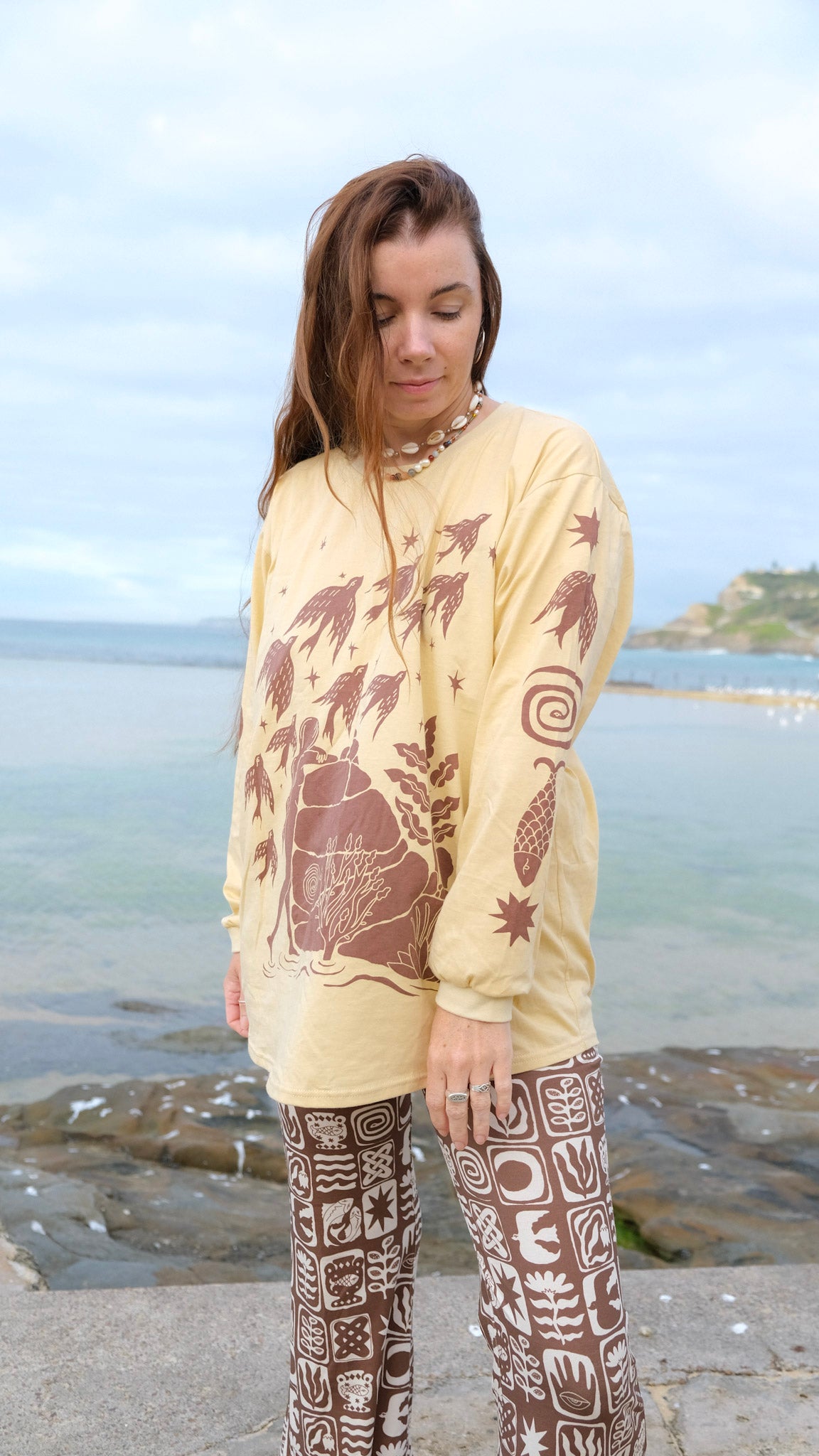 Pilbara Long Sleeve T-shirt - Caramel