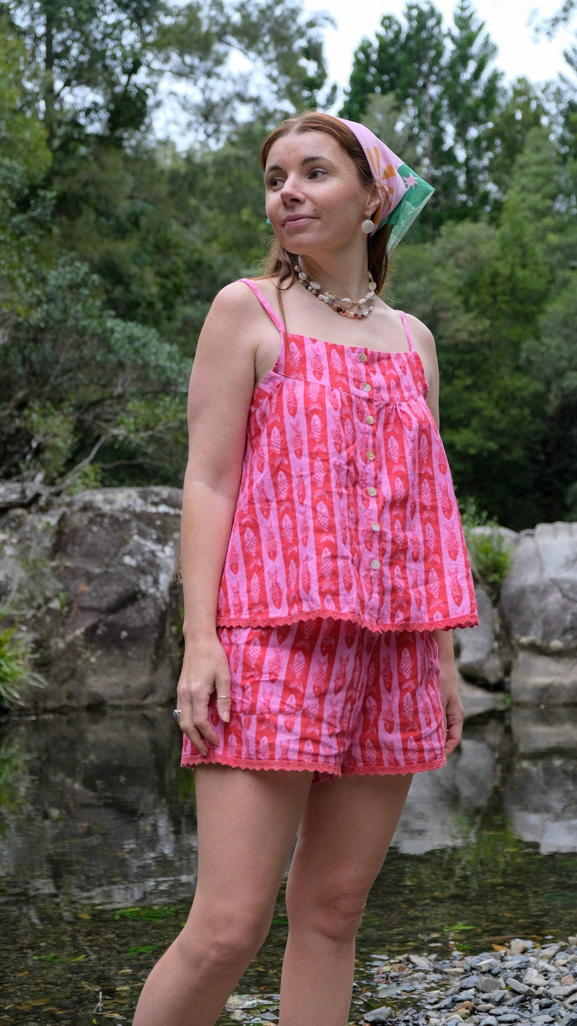 Culottes - Pink Fish Stripe