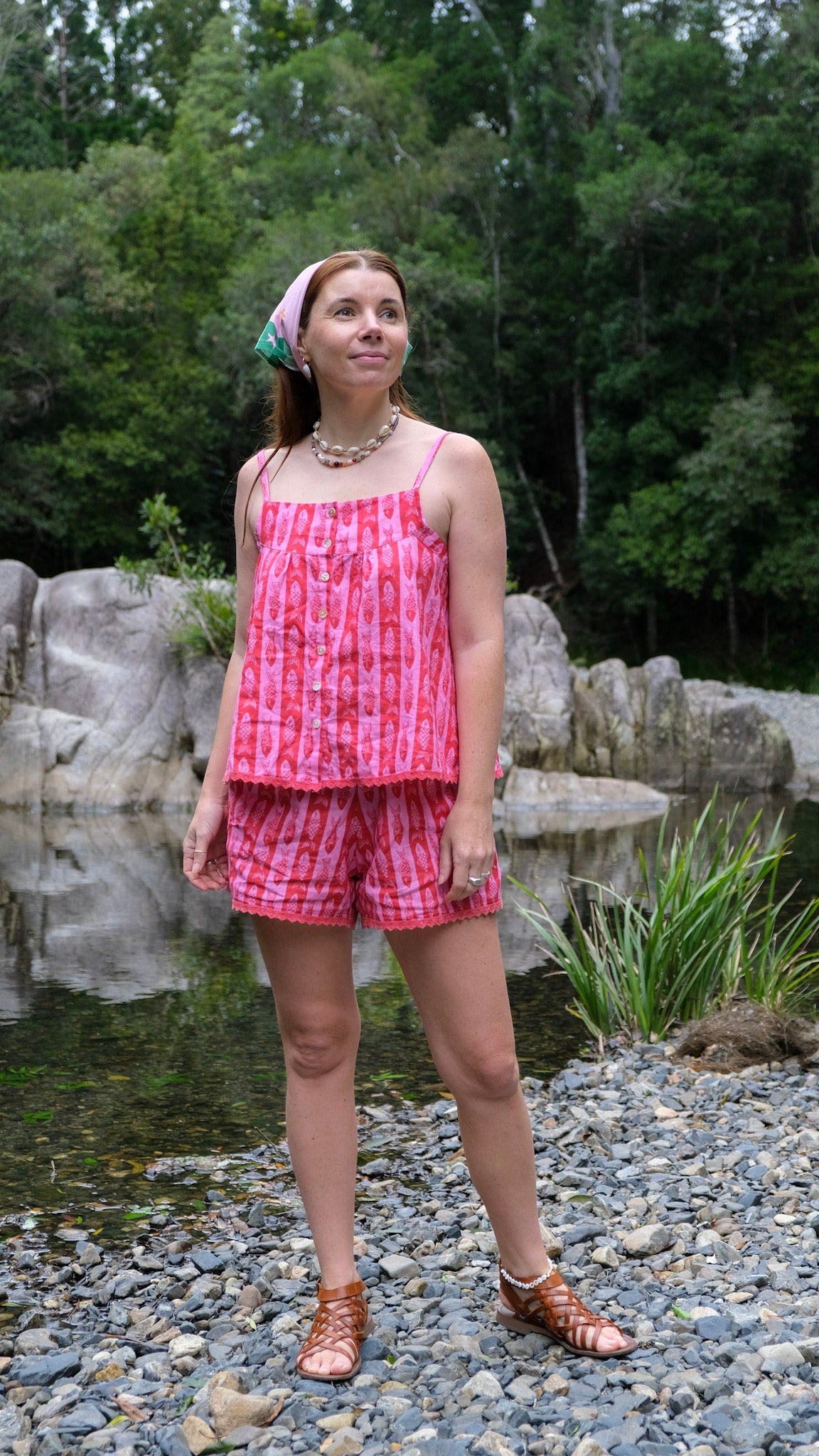 Culottes - Pink Fish Stripe