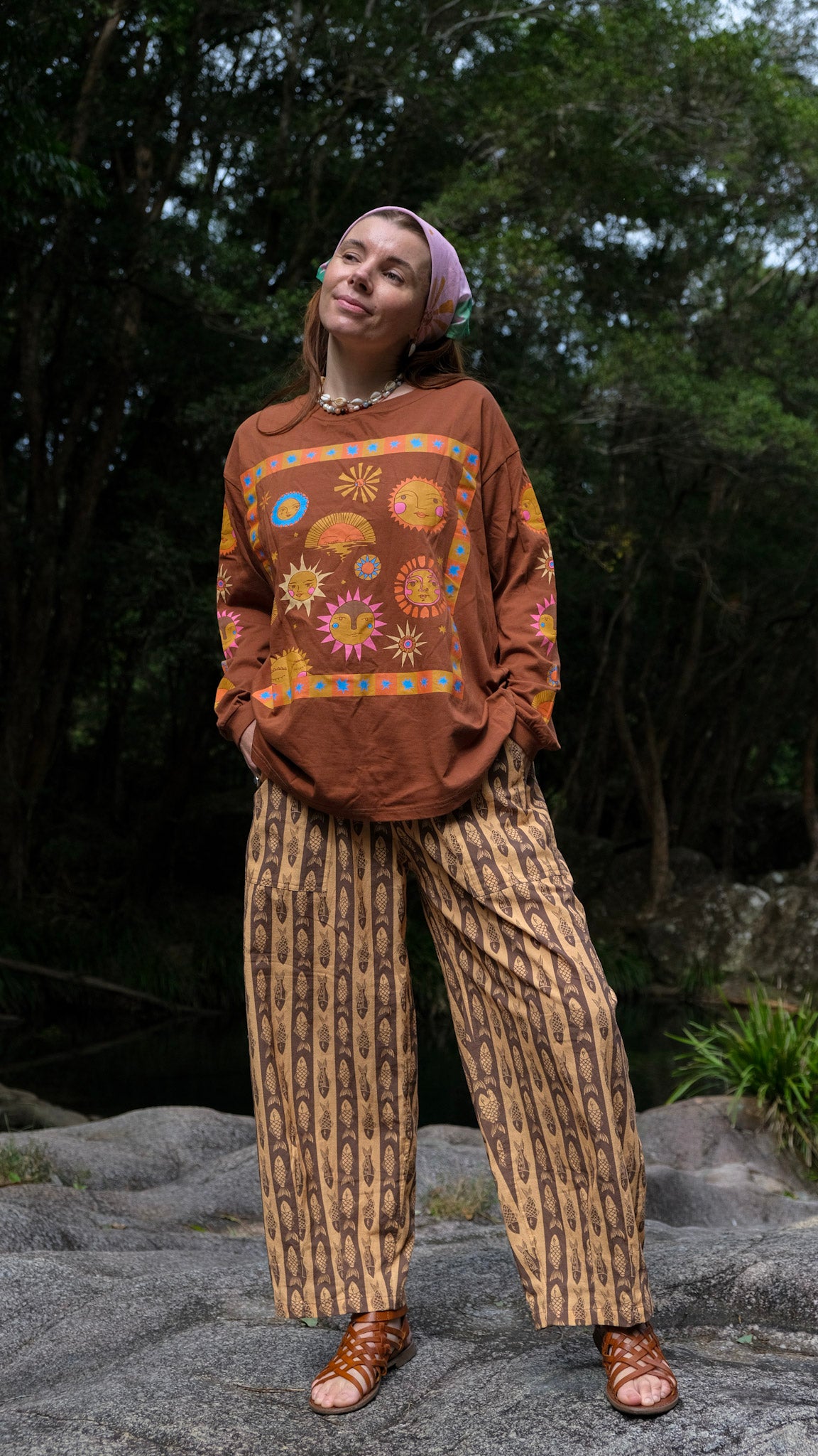 Barrel Leg Fish Pant - Caramel