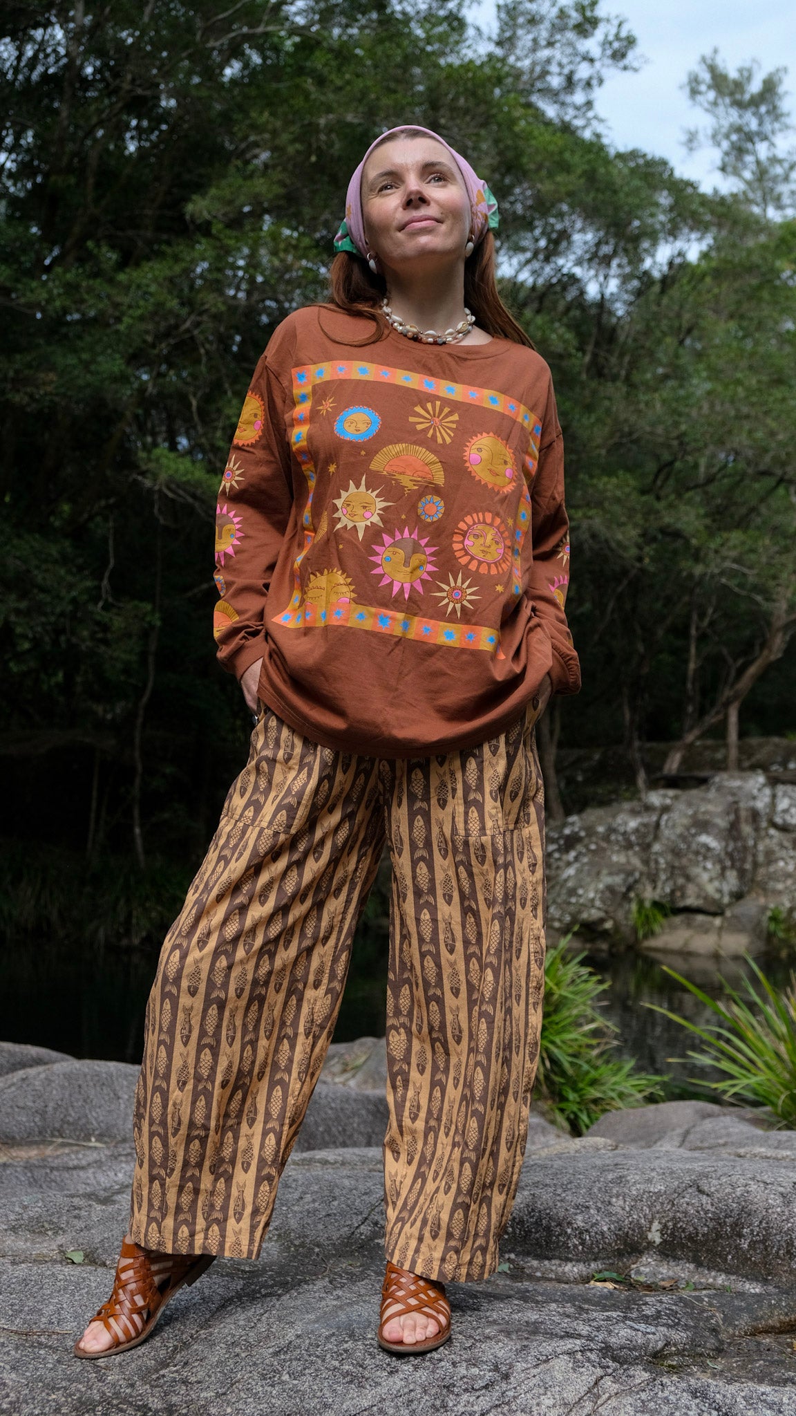 Barrel Leg Fish Pant - Caramel