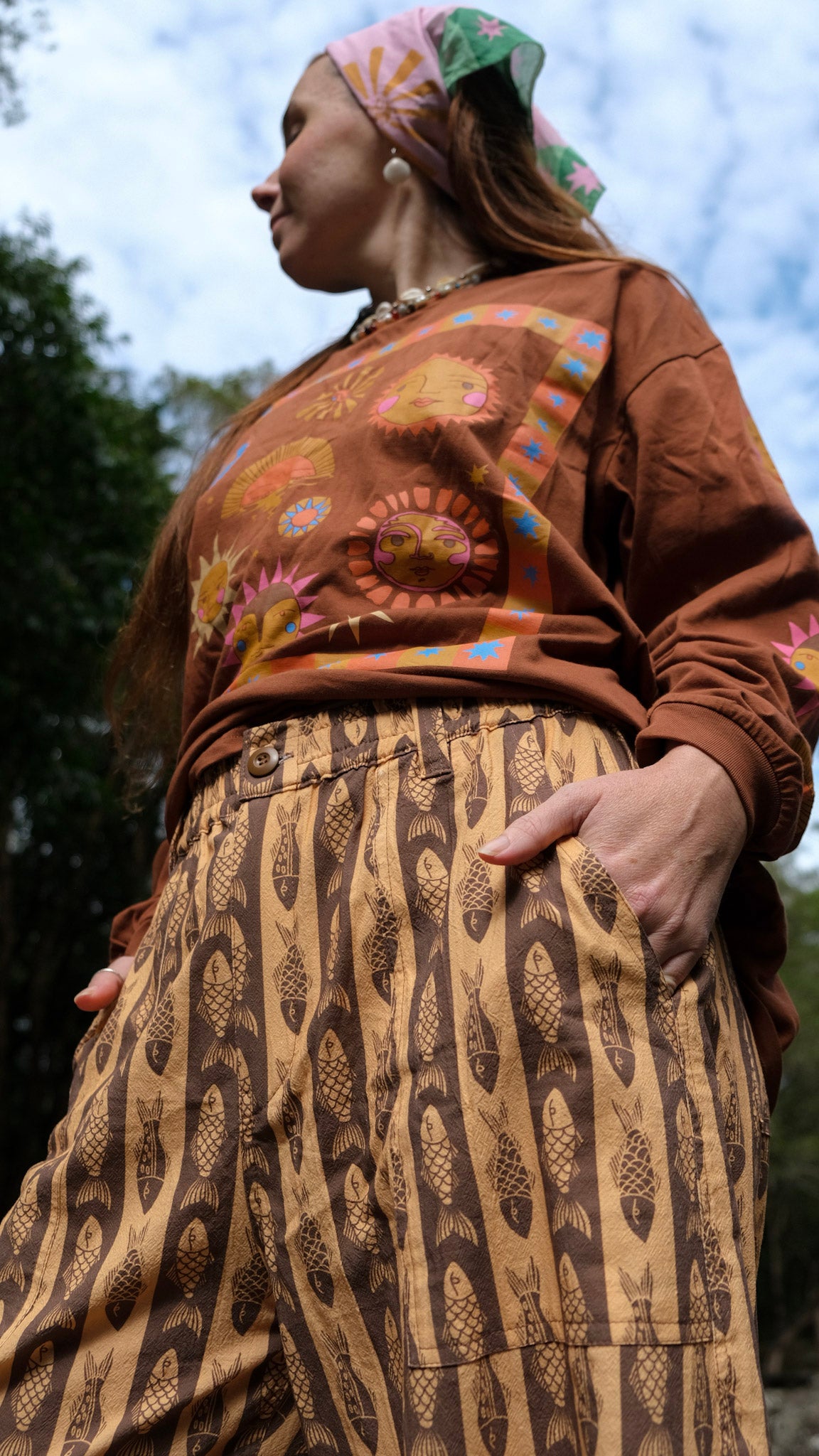 Barrel Leg Fish Pant - Caramel