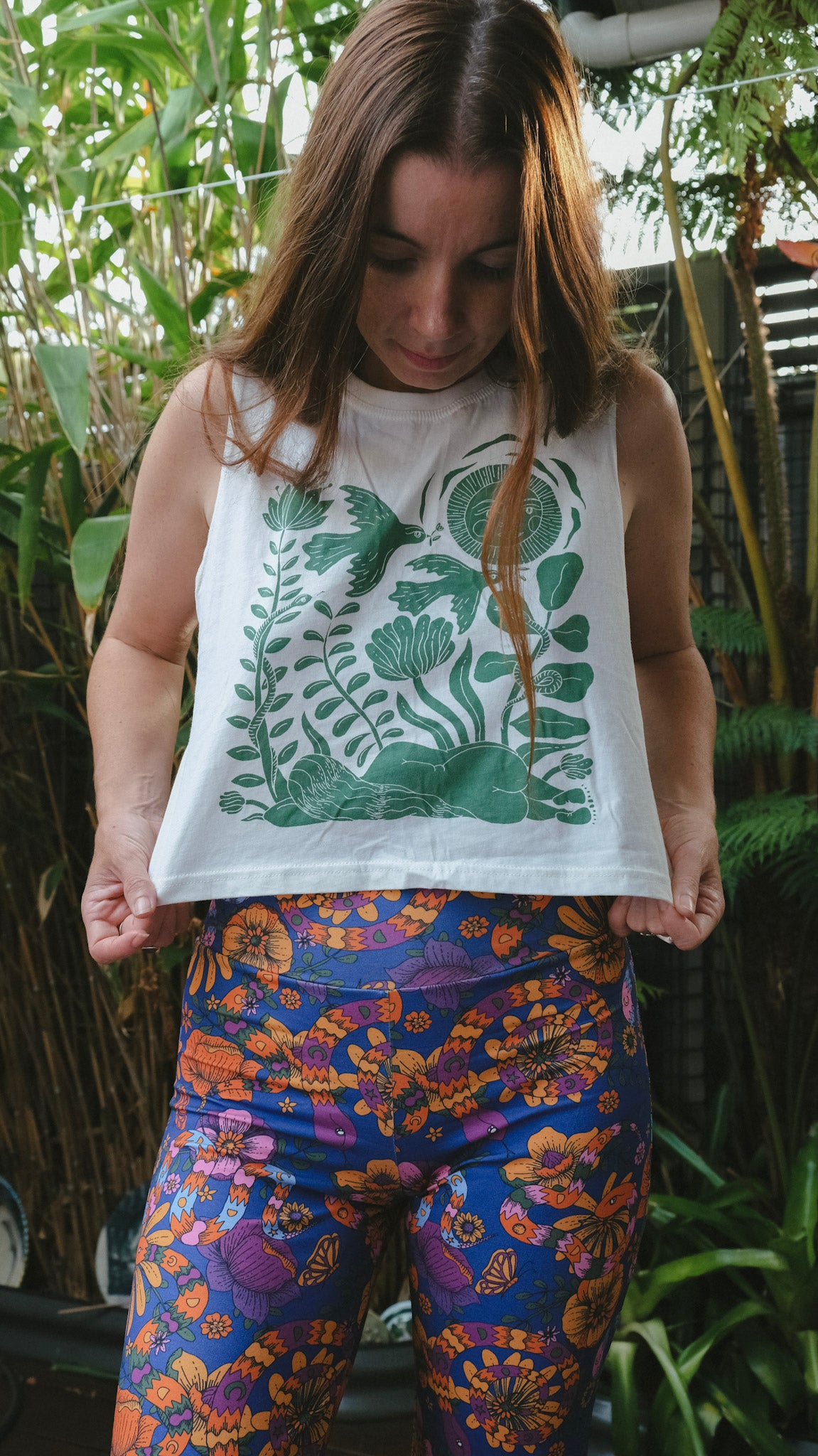 Sleeveless Crop Tee - Natural White - You're True Nature