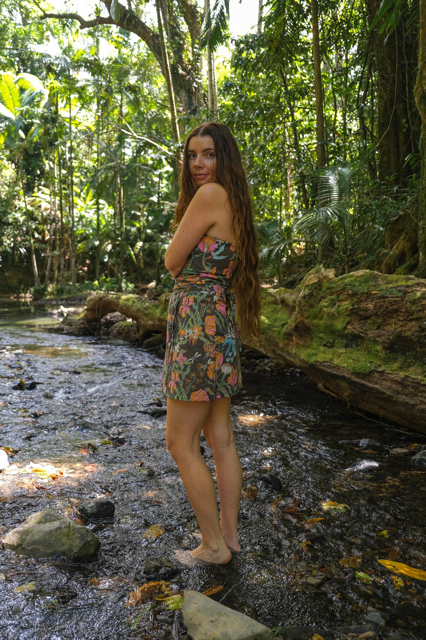 Tube Top - Witch's Garden - Chocolate Brown