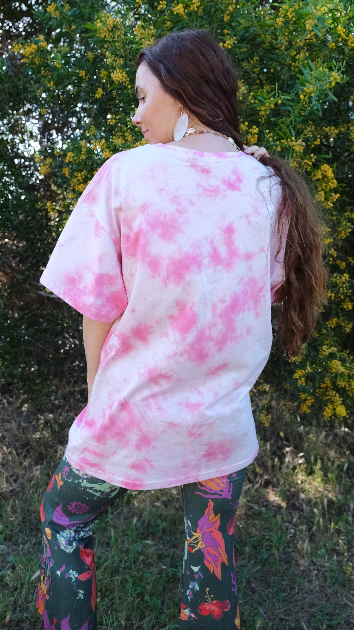 The Blue Mermaid T-shirt - Tie Dye Pink