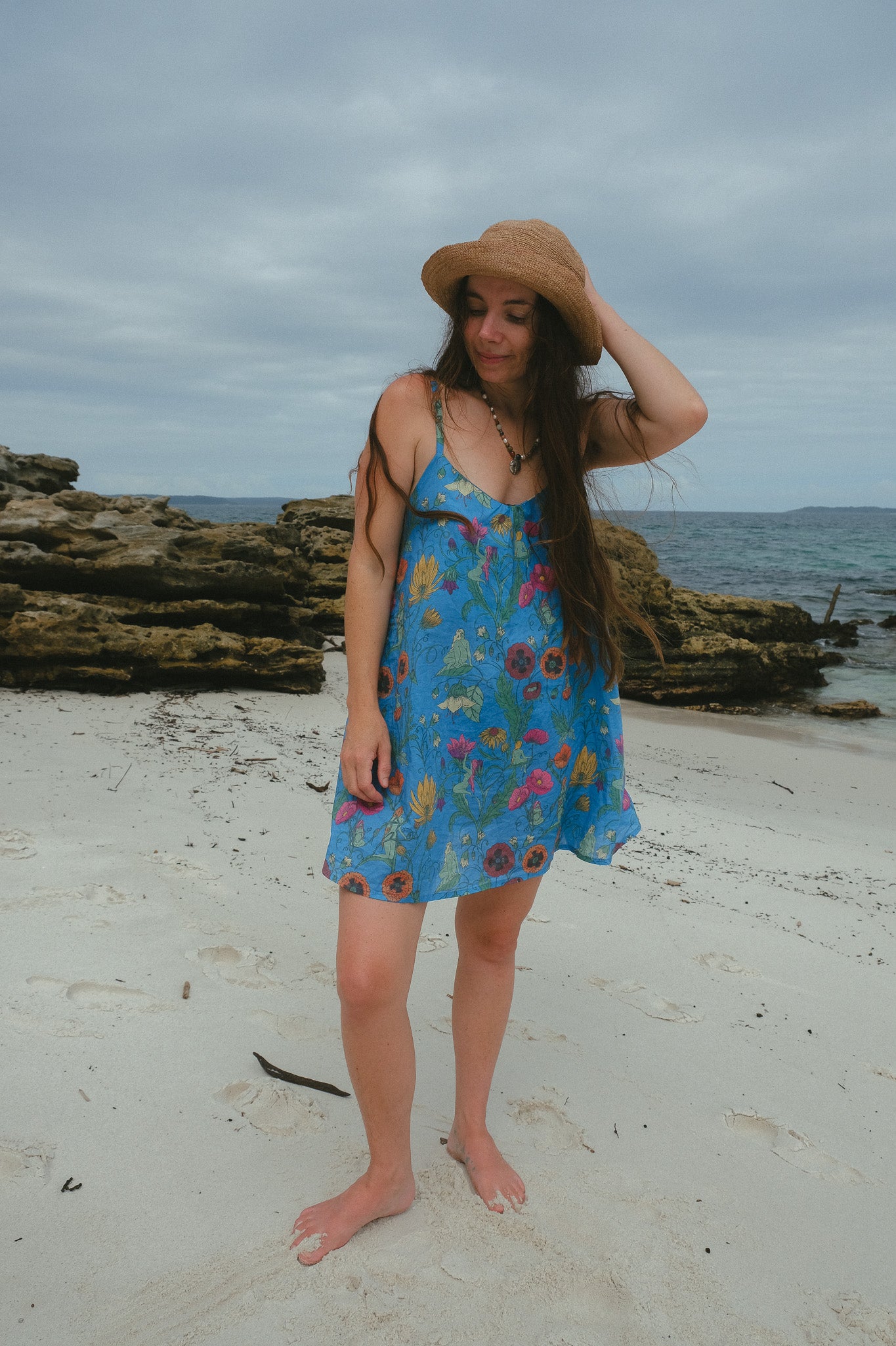 Lucia Mini Dress - Nymphs - Azure