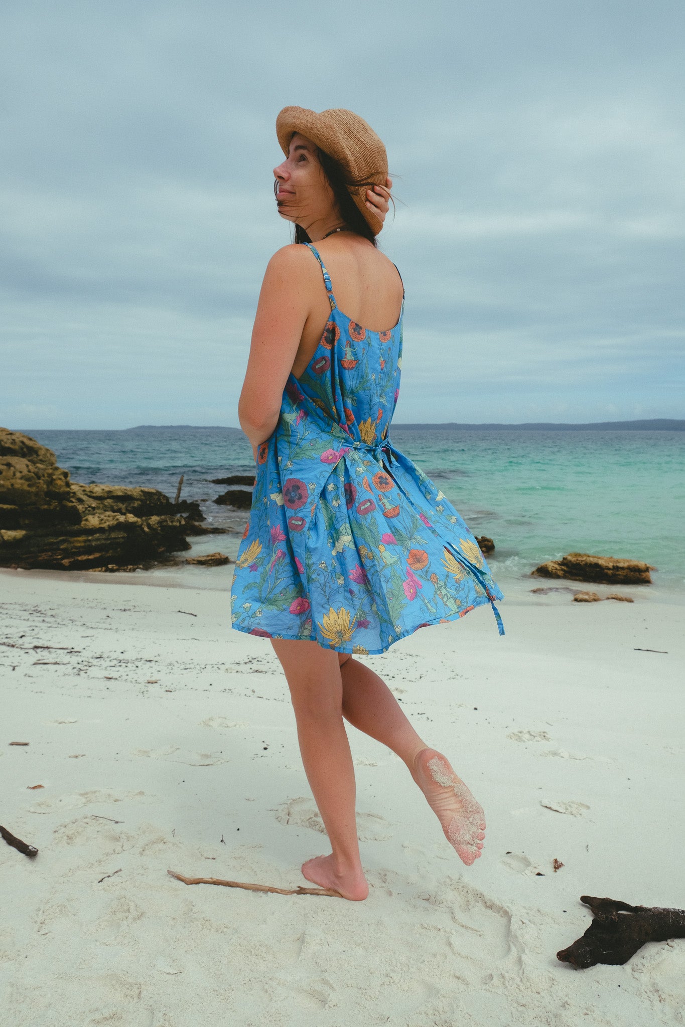 Lucia Mini Dress - Nymphs - Azure