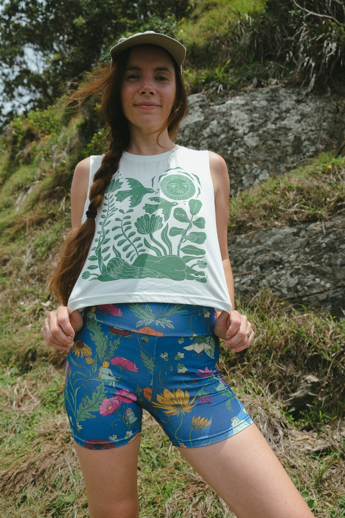 Sleeveless Crop Tee - Natural White - You're True Nature