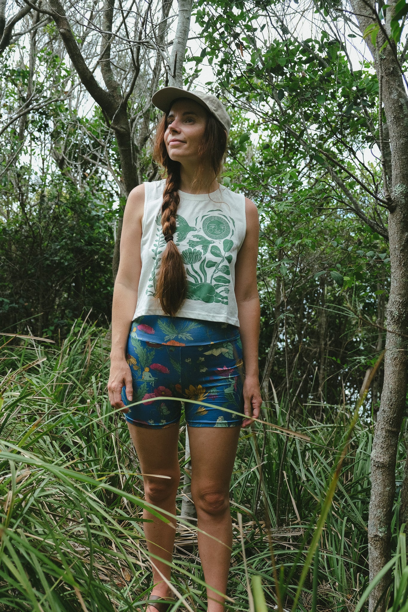 Sleeveless Crop Tee - Natural White - You're True Nature