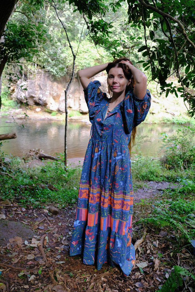 Frida Maxi Dress - Winter Mythic - Turquoise