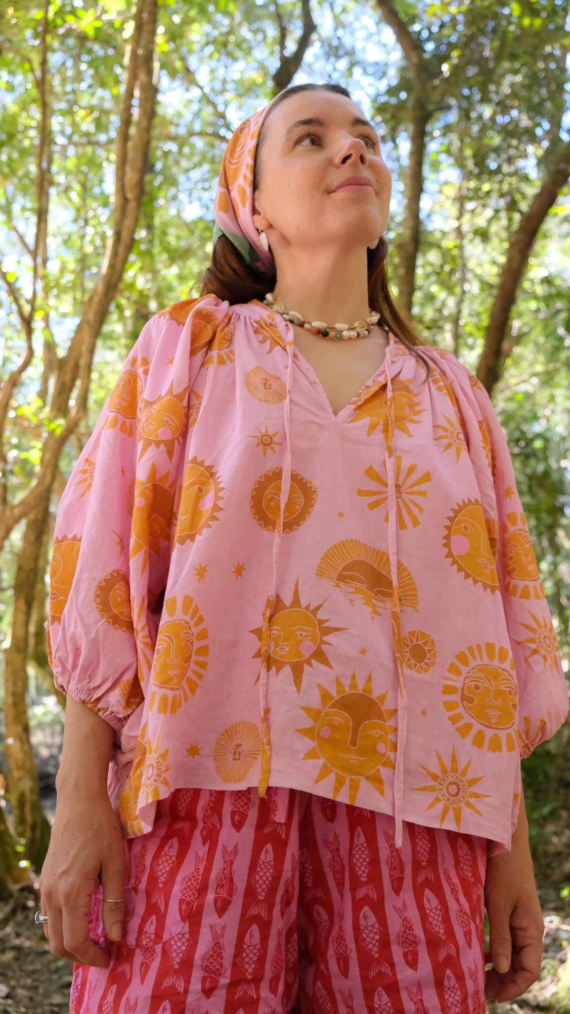 Artist's Smock - Pink Sun