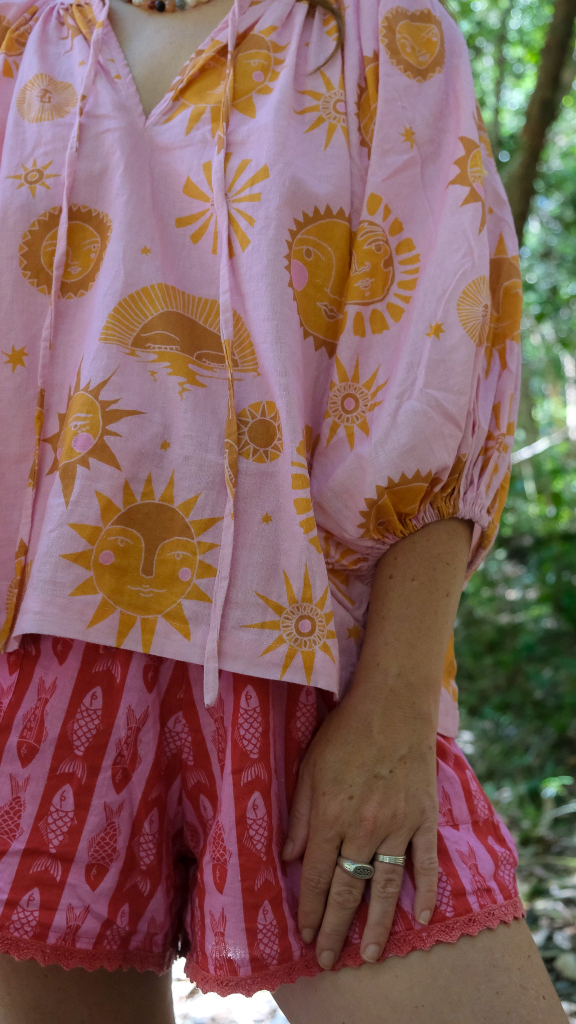 Artist's Smock - Pink Sun