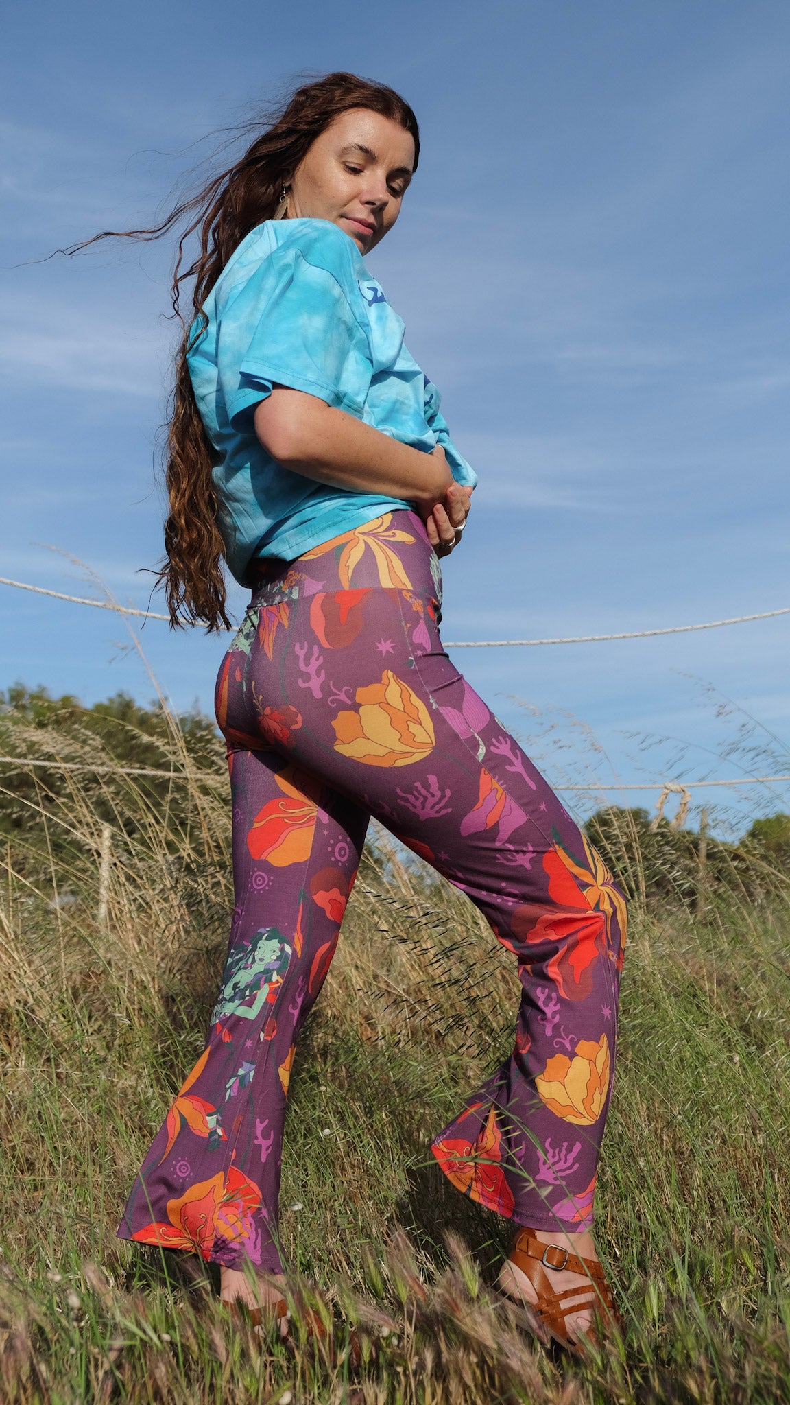 Cropped Flares - Plum Mermaids