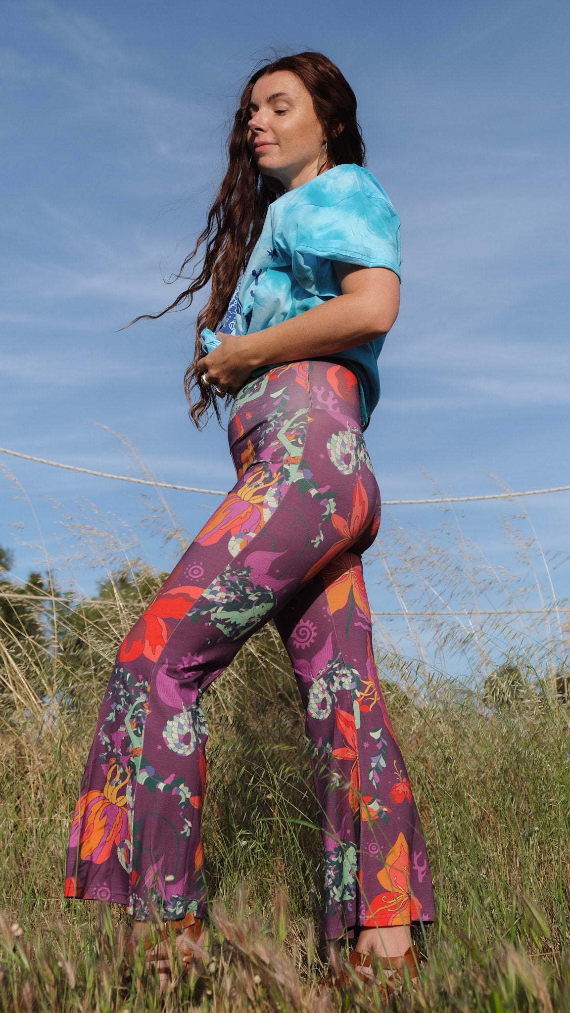 Cropped Flares - Plum Mermaids