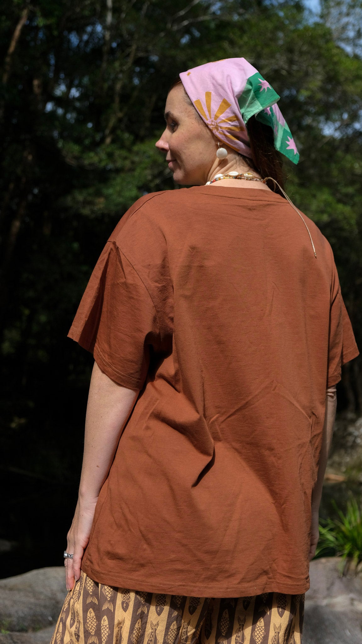 Sun Oversized T-shirt - Brown