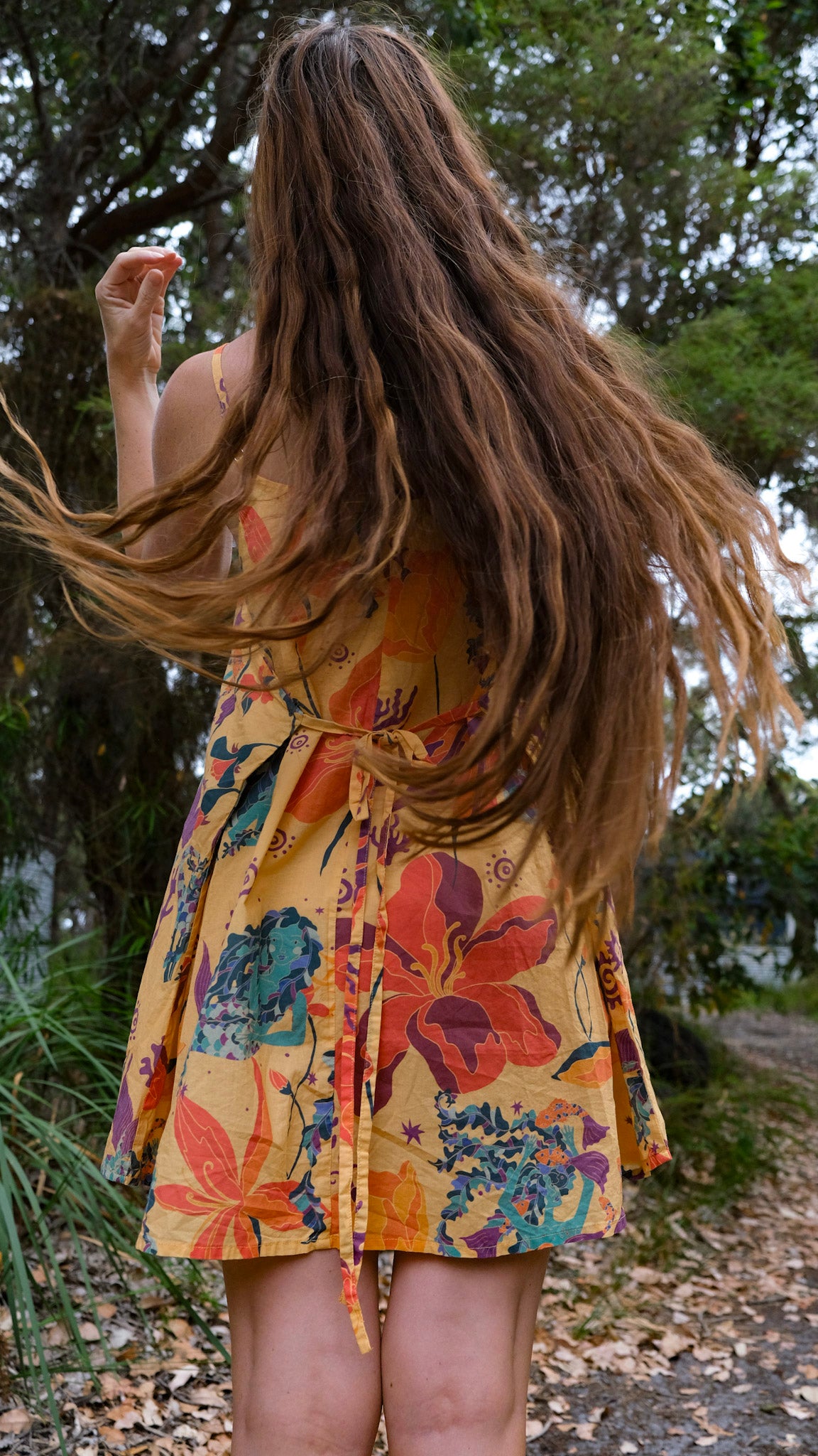 Lucia Mini Dress - Mermaids - Warm Yellow