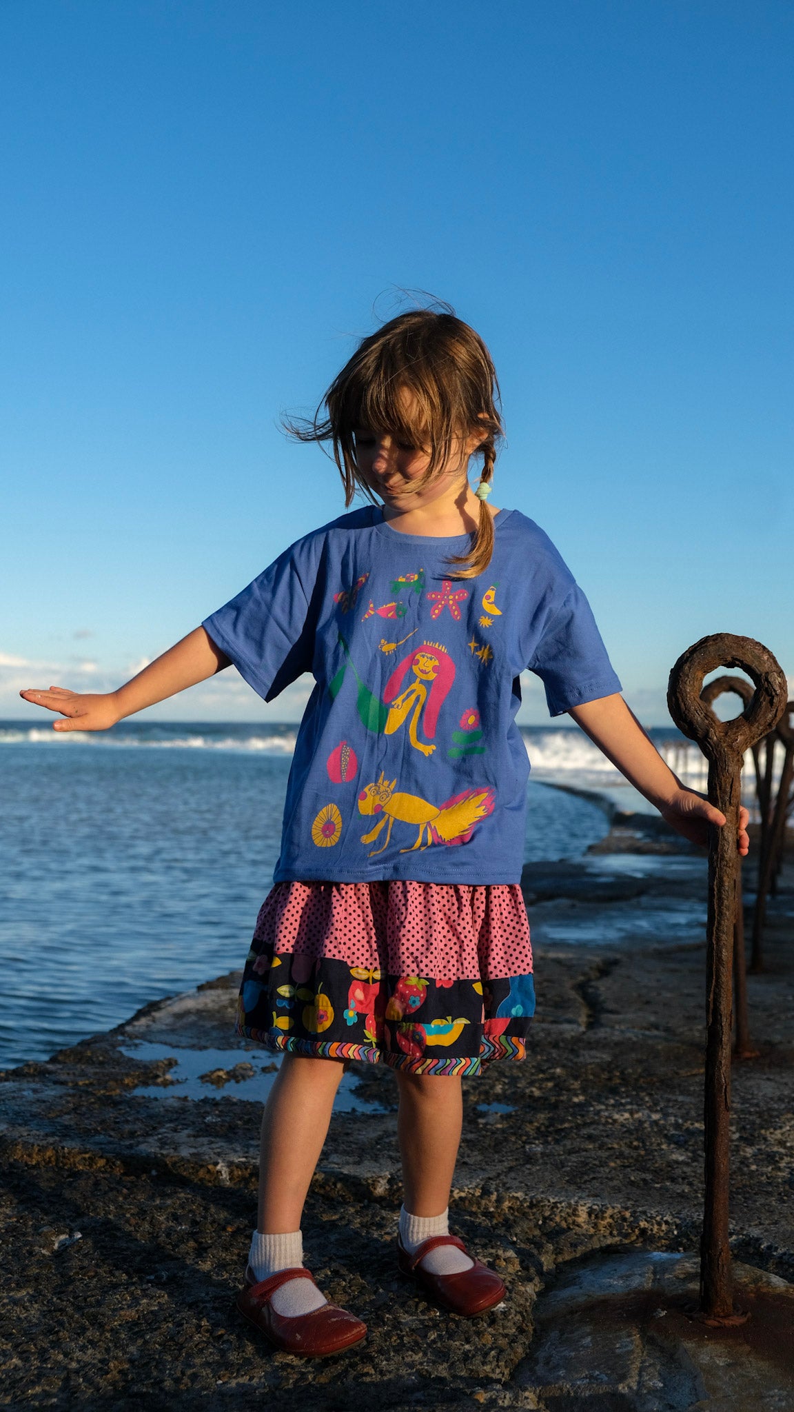 KIDS Queens Oversized T-shirt - Cobalt