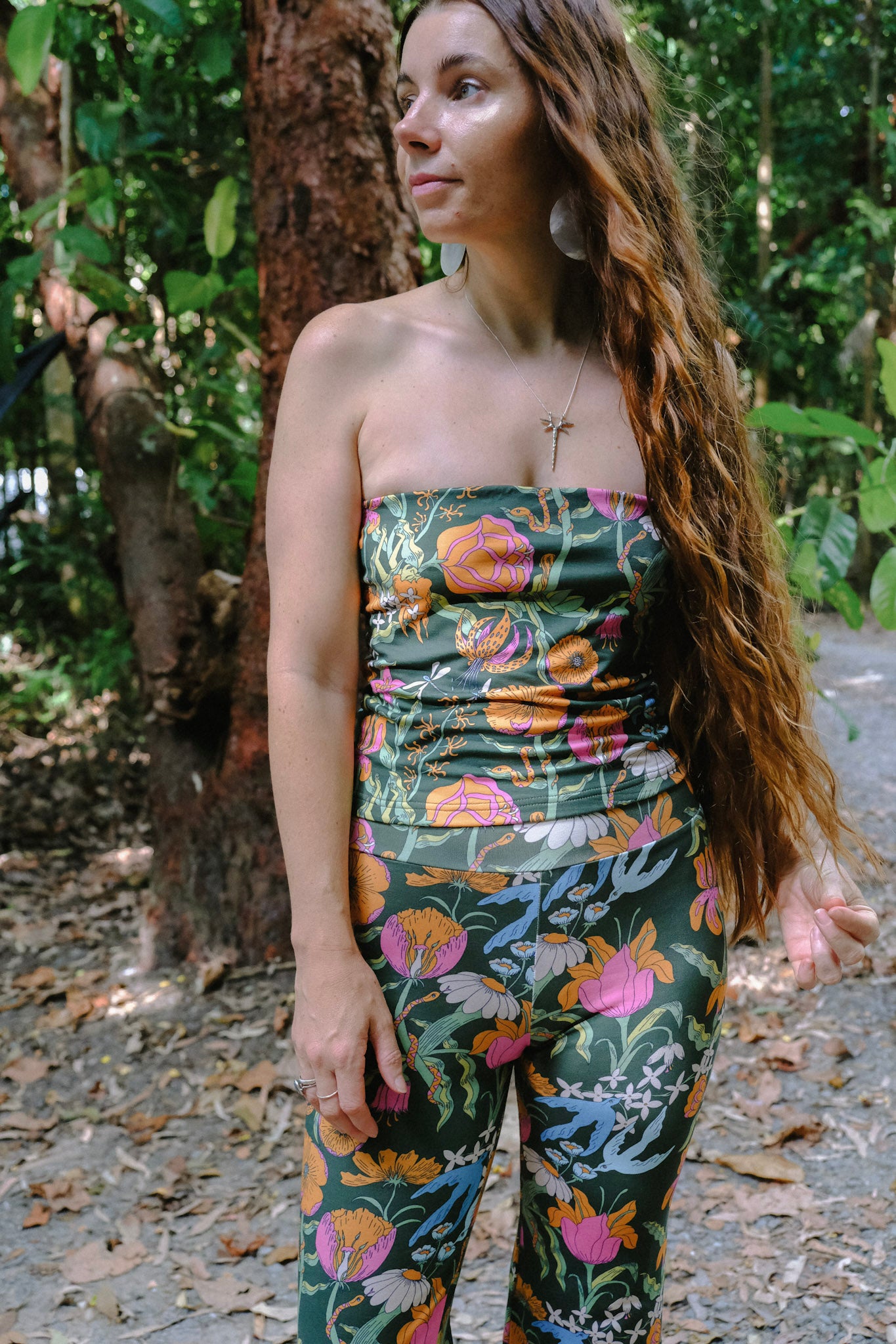 Tube Top - Witch's Garden - Forest Green