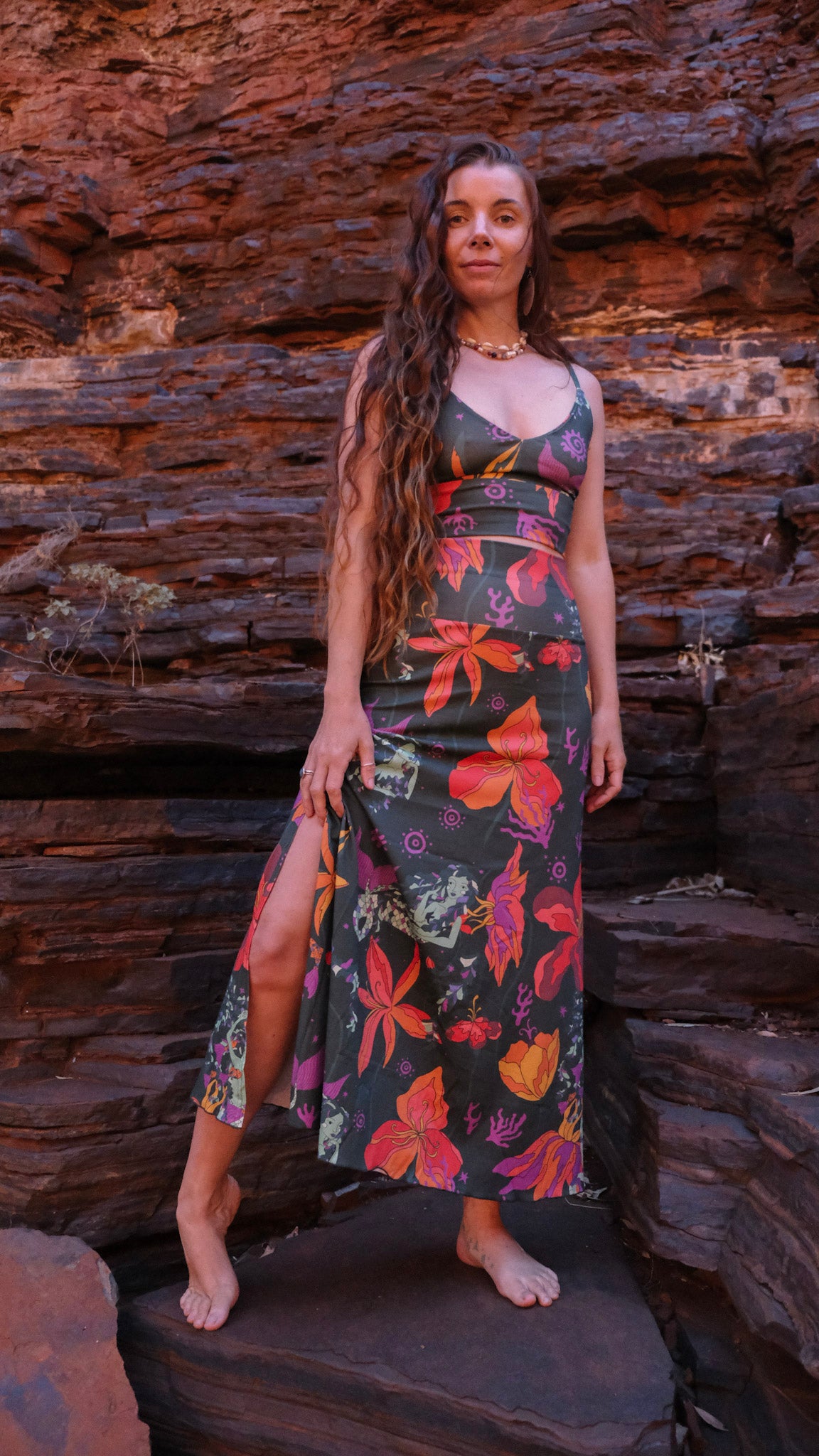 V-Neck Singlet - Forest Mermaids