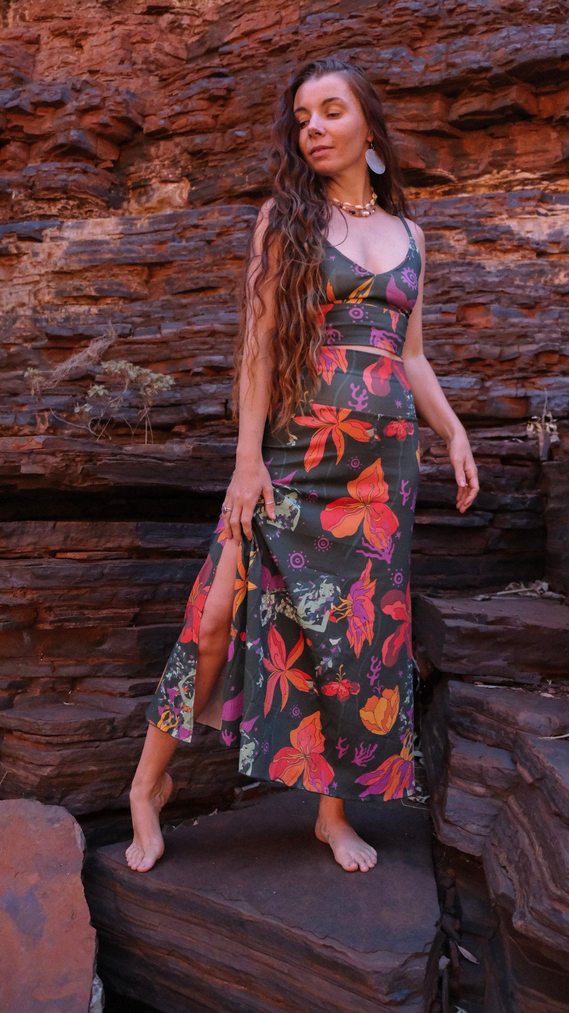 V-Neck Singlet - Forest Mermaids