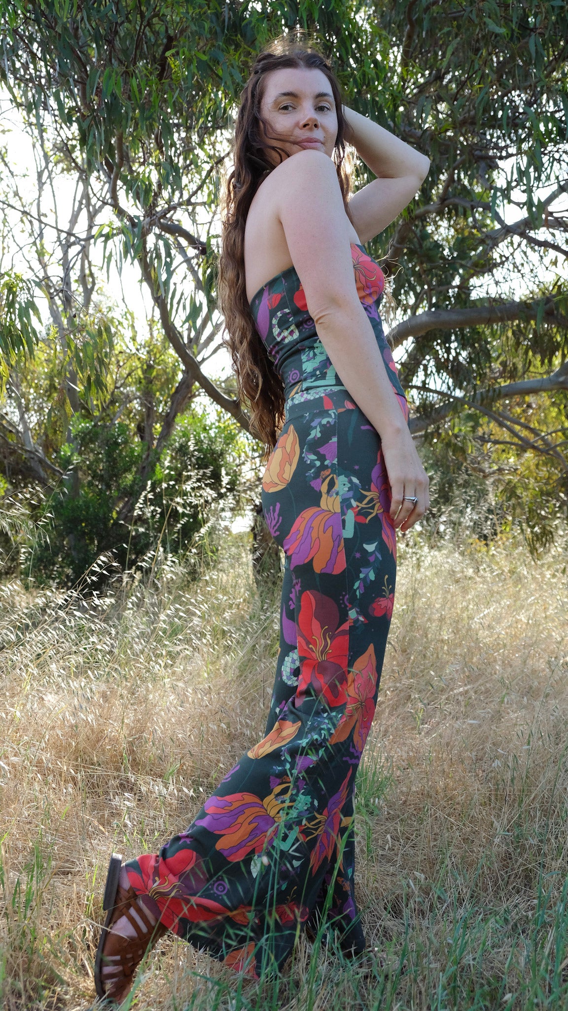 Long Flares - Forest Green Mermaids