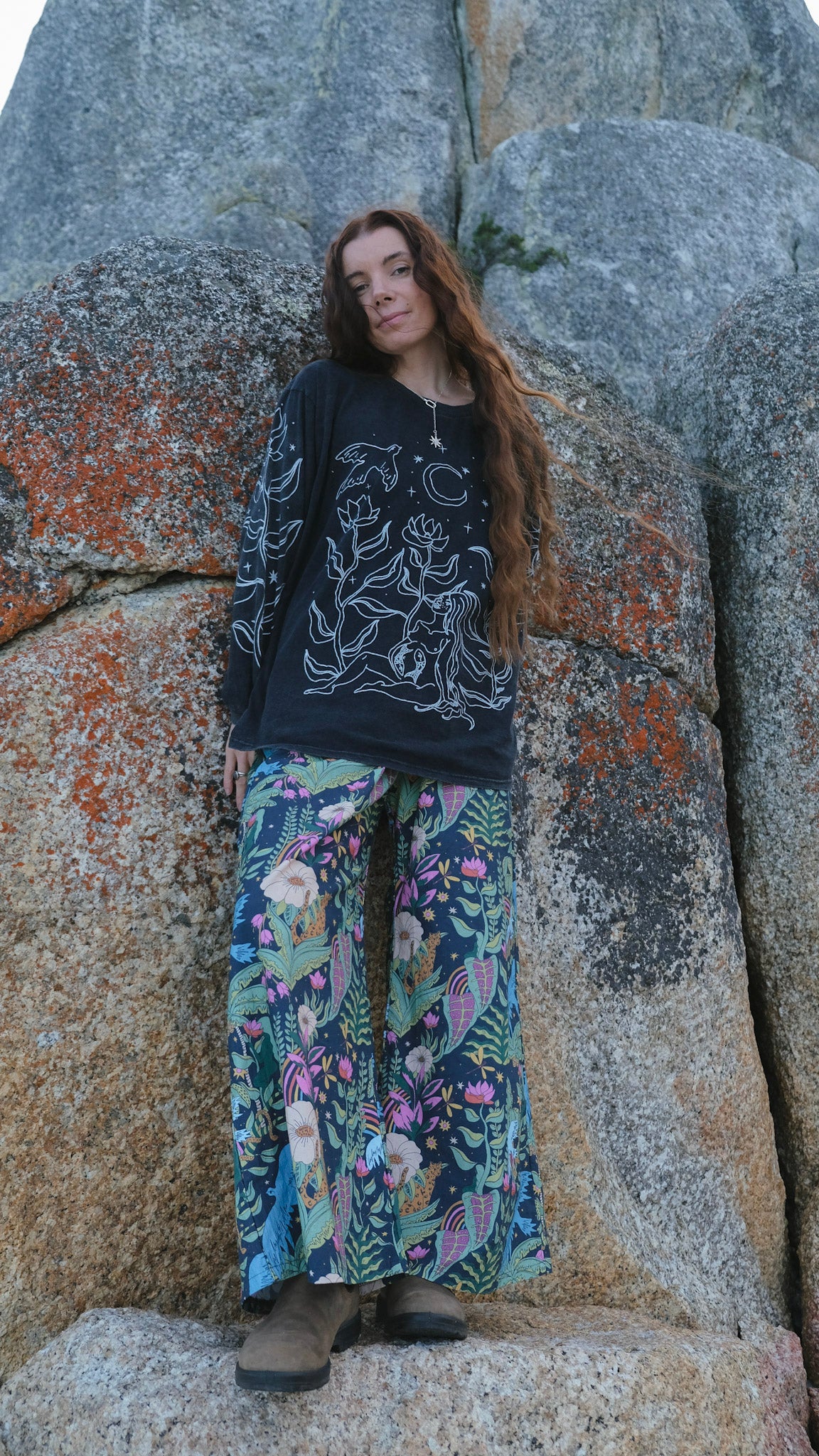 Guardians Long Sleeve T-shirt - Black Stonewash