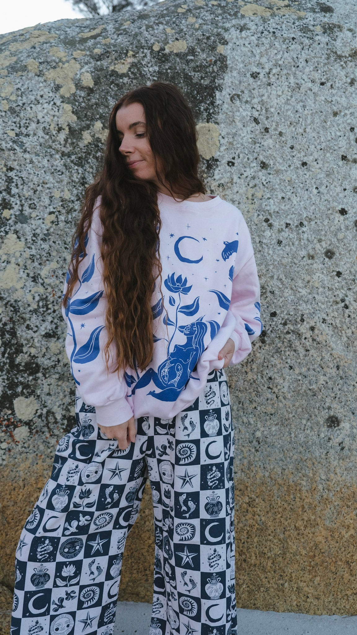 Guardians Jumper - Baby Pink and Cobalt