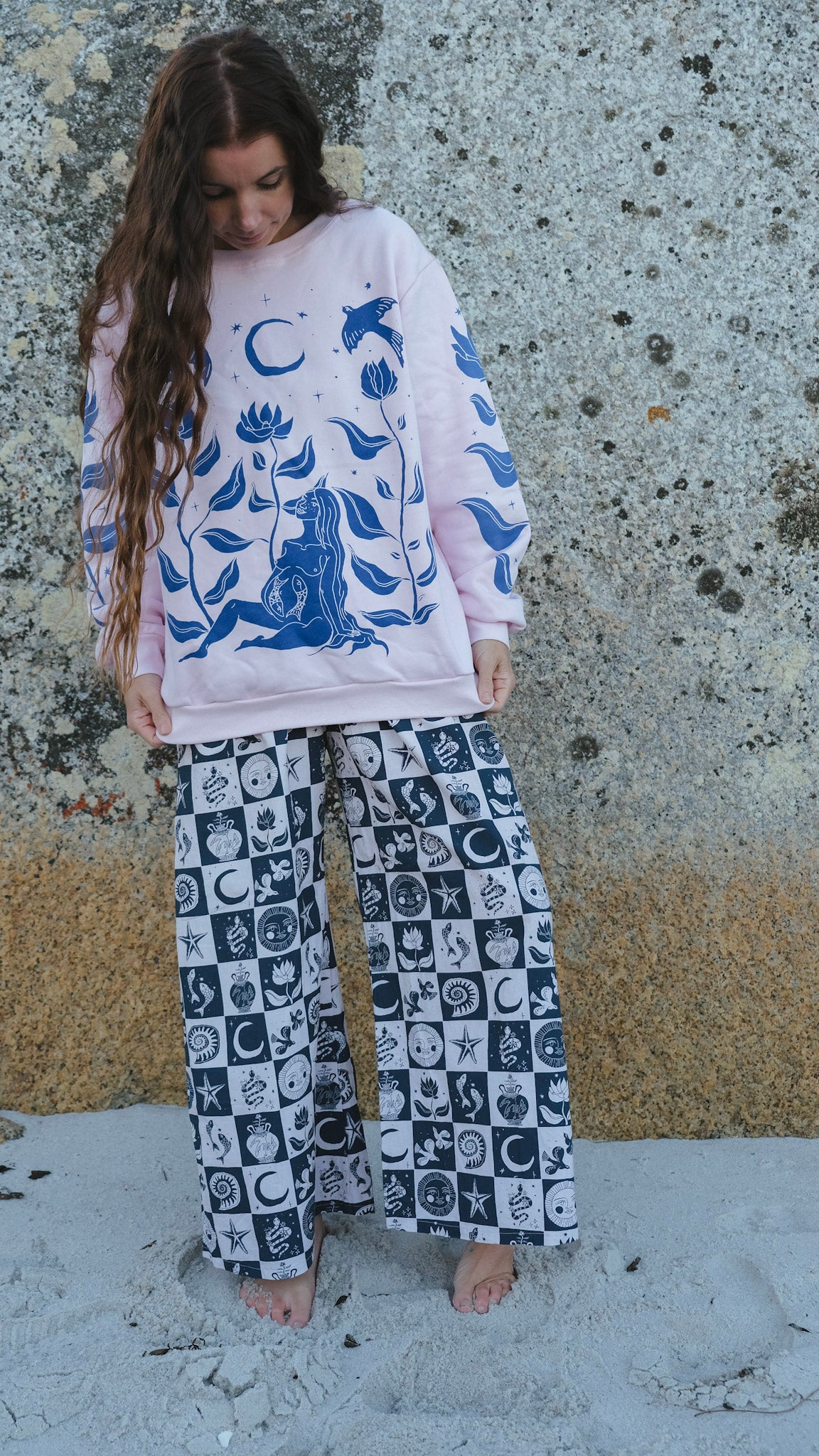 Guardians Jumper - Baby Pink and Cobalt