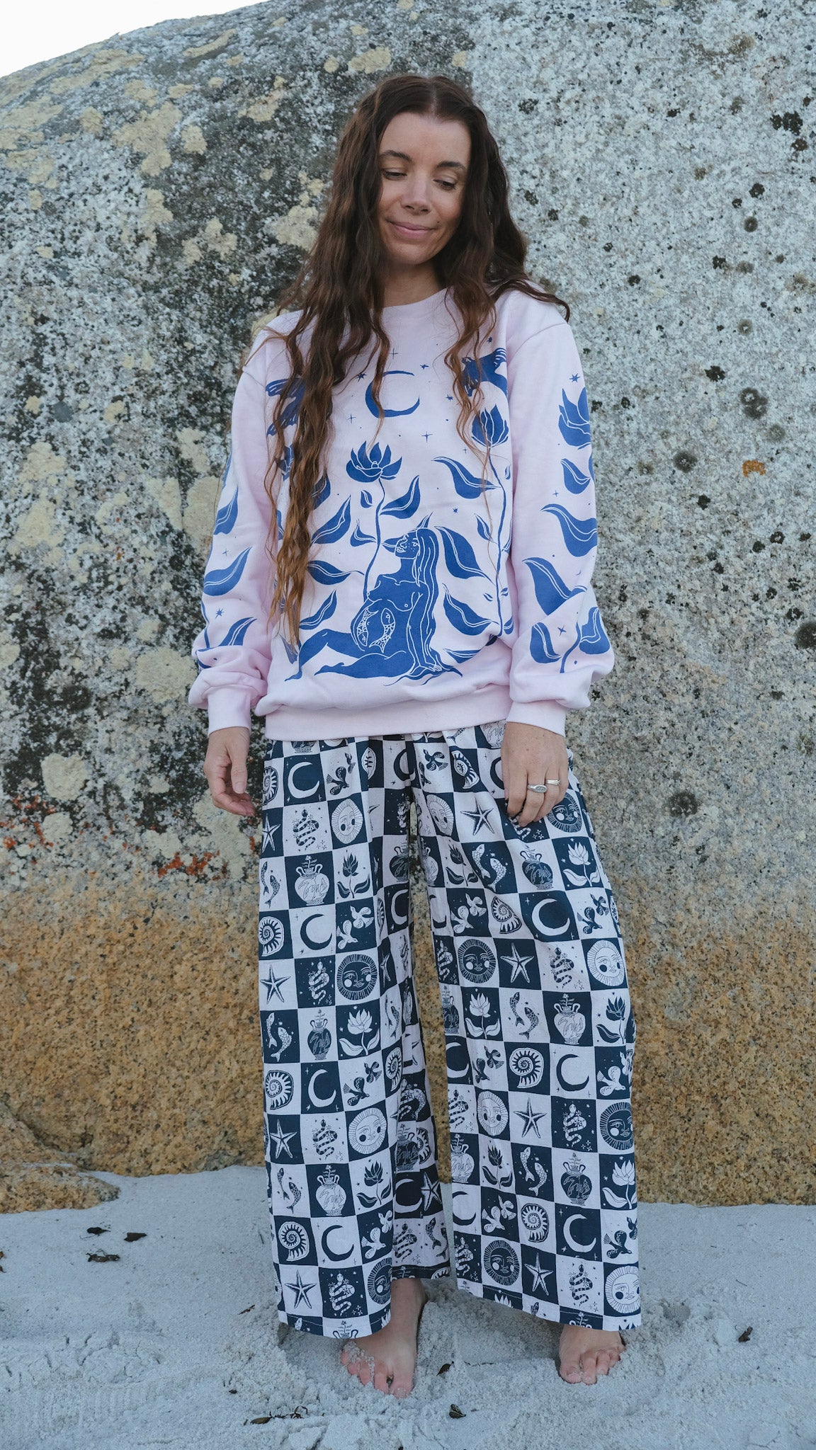 Guardians Jumper - Baby Pink and Cobalt