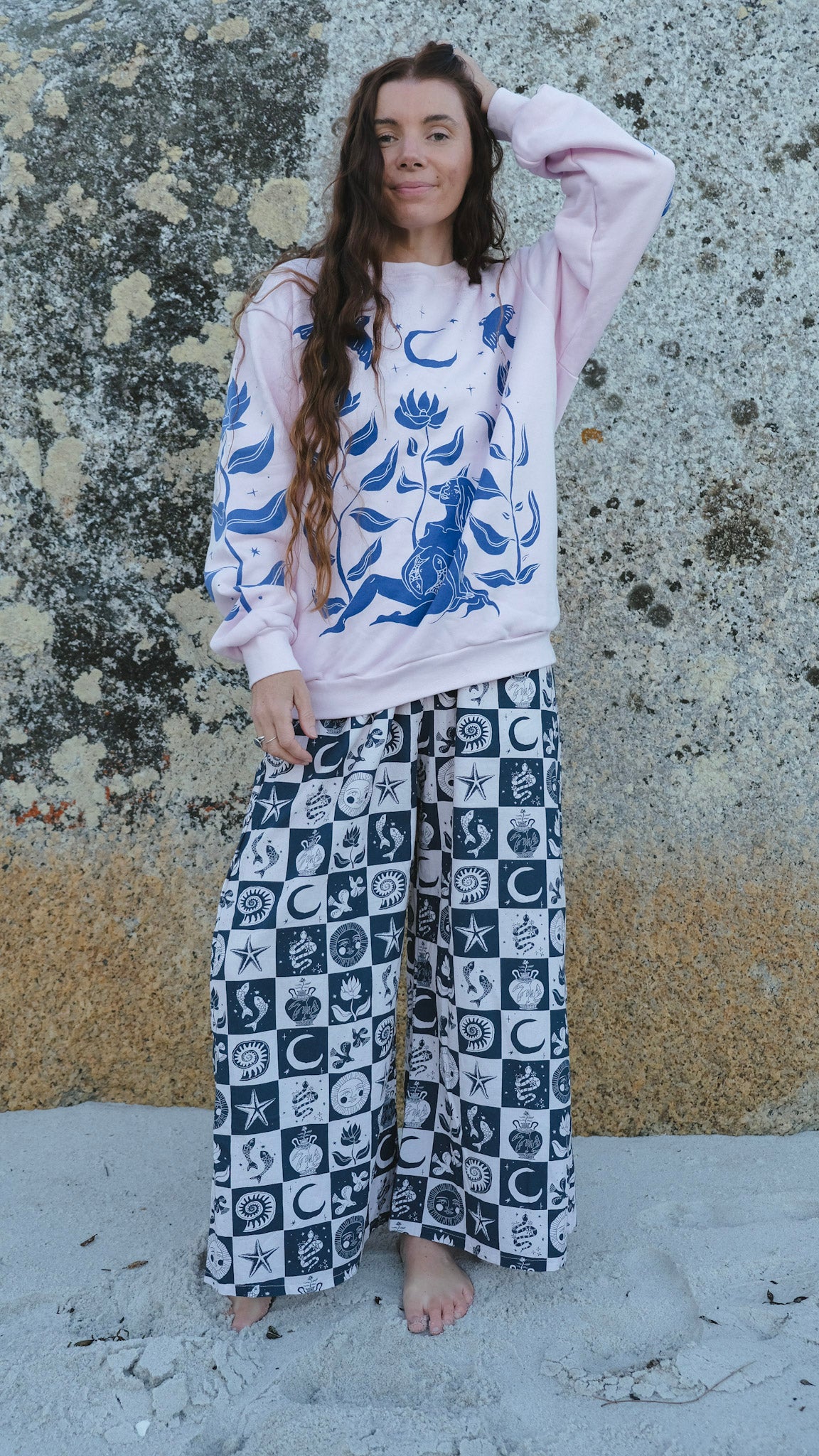 Guardians Jumper - Baby Pink and Cobalt