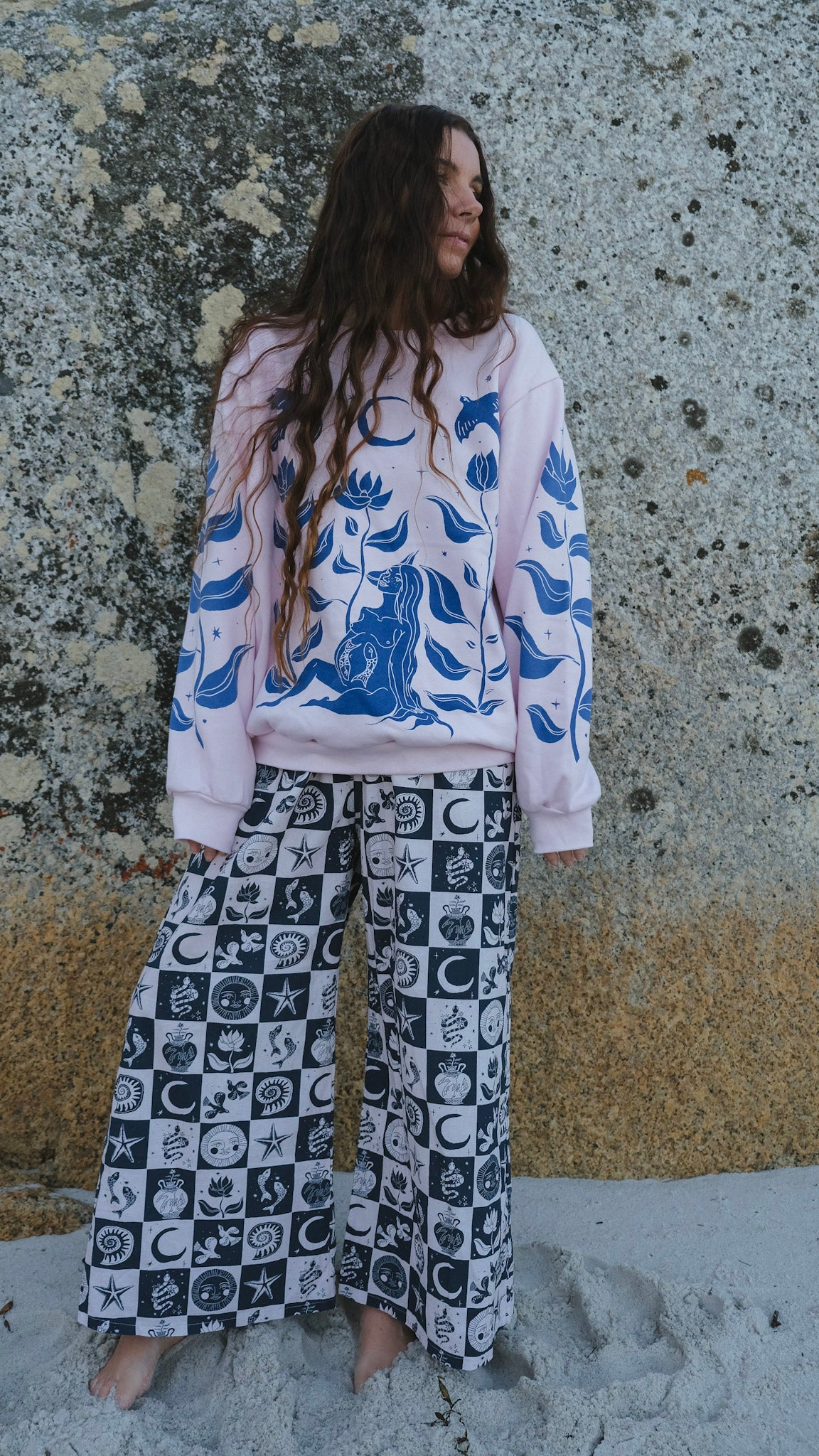 Wide Leg Palazzo Pants - Mosaic