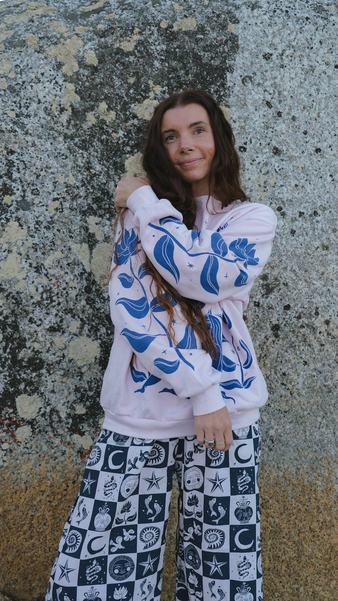 Guardians Jumper - Baby Pink and Cobalt