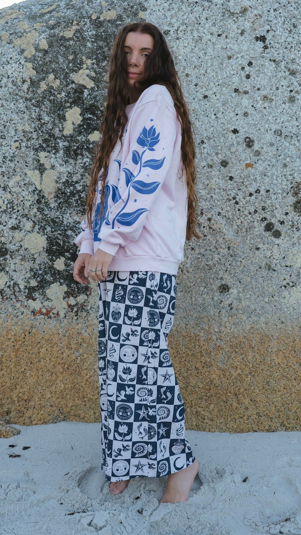 Guardians Jumper - Baby Pink and Cobalt