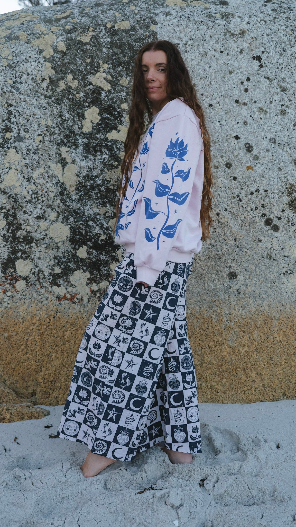 Guardians Jumper - Baby Pink and Cobalt