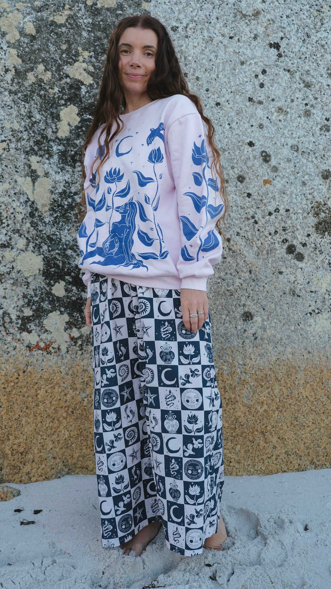 Guardians Jumper - Baby Pink and Cobalt