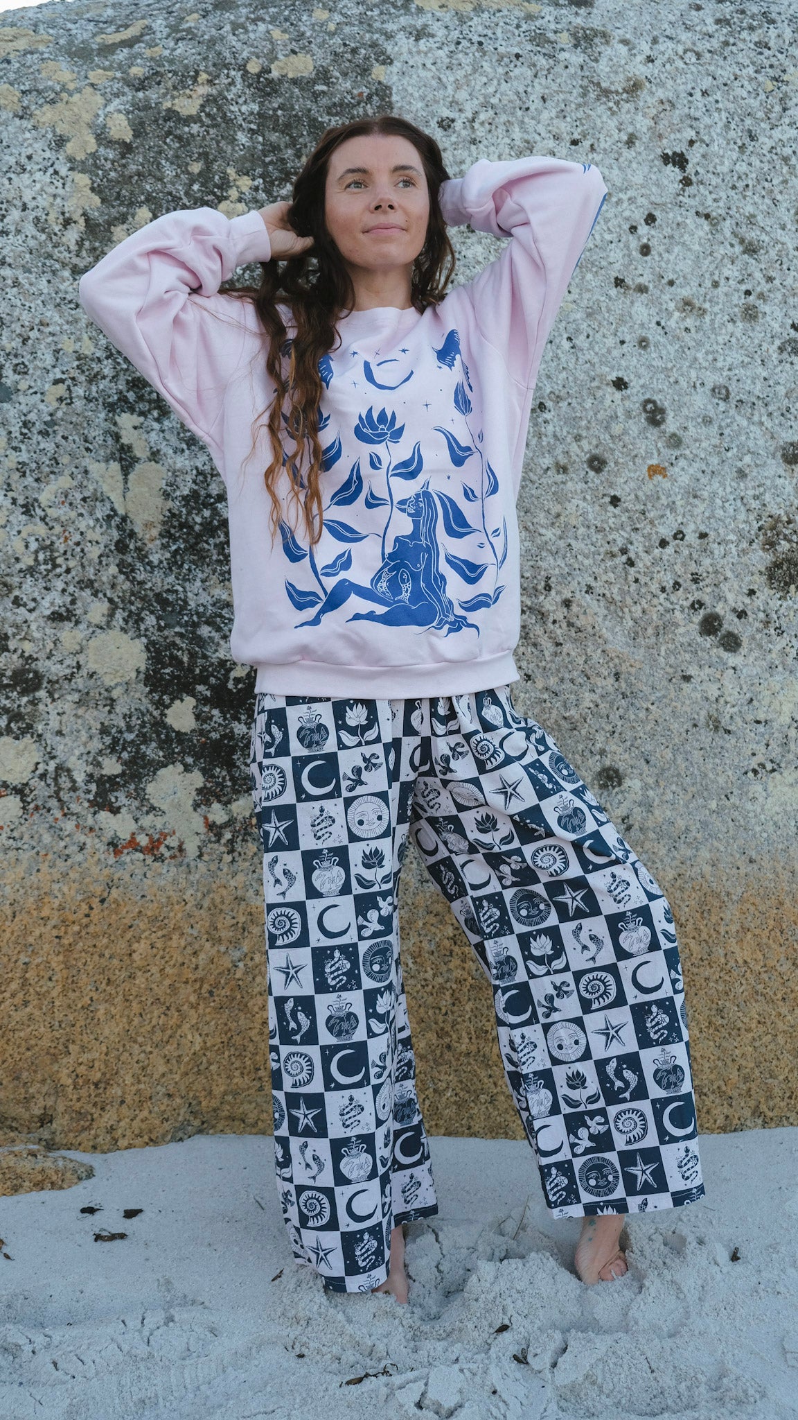Wide Leg Palazzo Pants - Mosaic